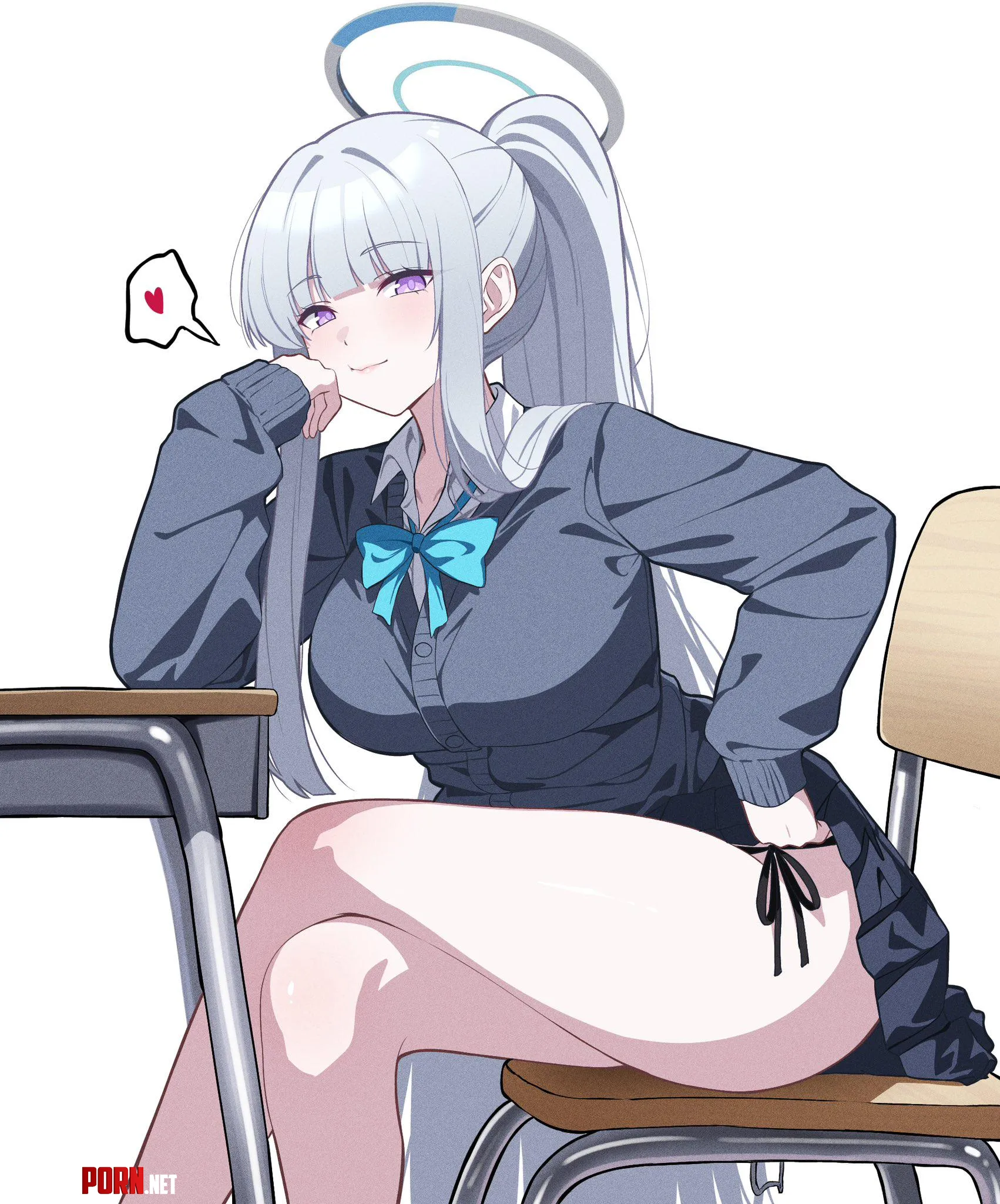 Noa showing off her thigh [Blue Archive] by marxsander2016