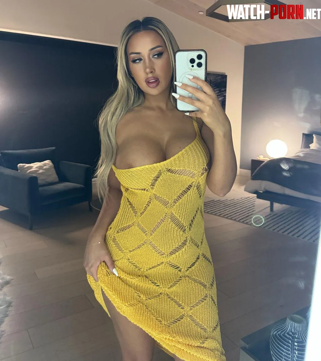 This sunshine yellow dress comes with a very revealing forecast by TheLexisWilson