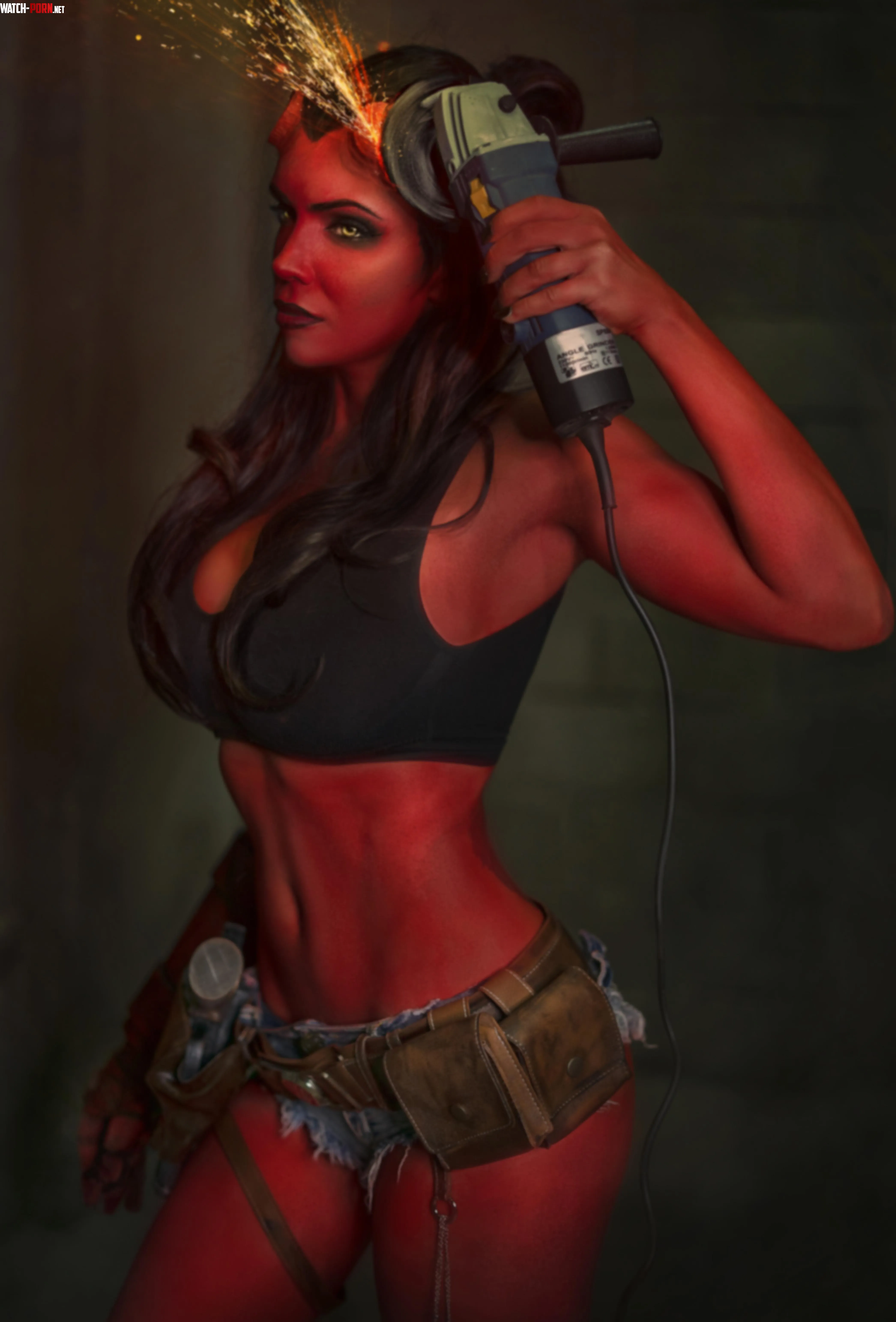 Fem Hellboy by Octokuro by iam_ocotkuro