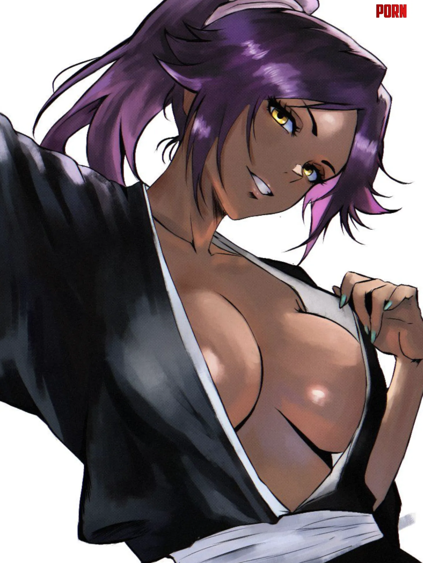 Yoruichi giving the peak (insomniaboin) by riskybabby