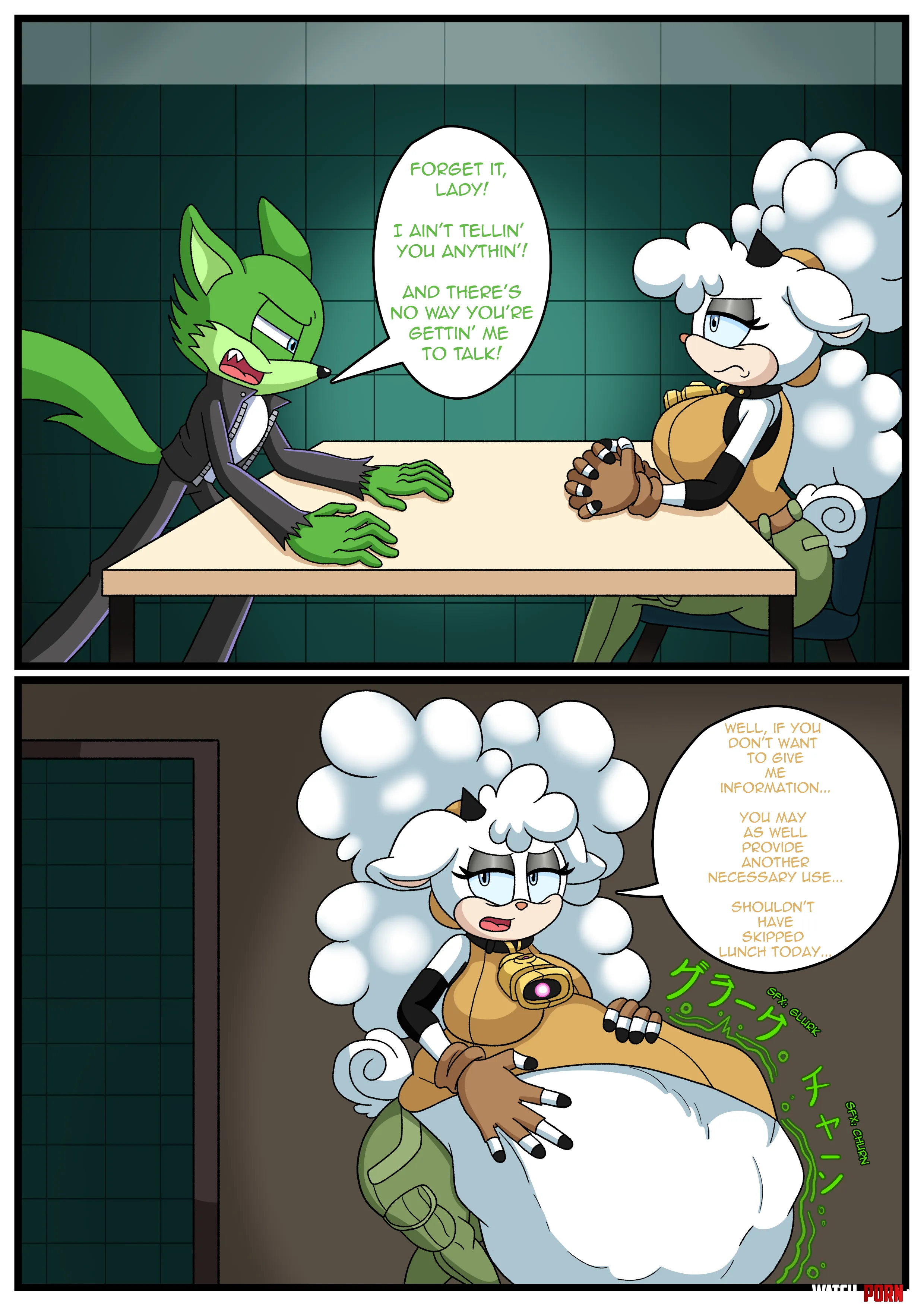 {Comic} Lanolin devouring a wolf crook [Oral Vore] by starguy08