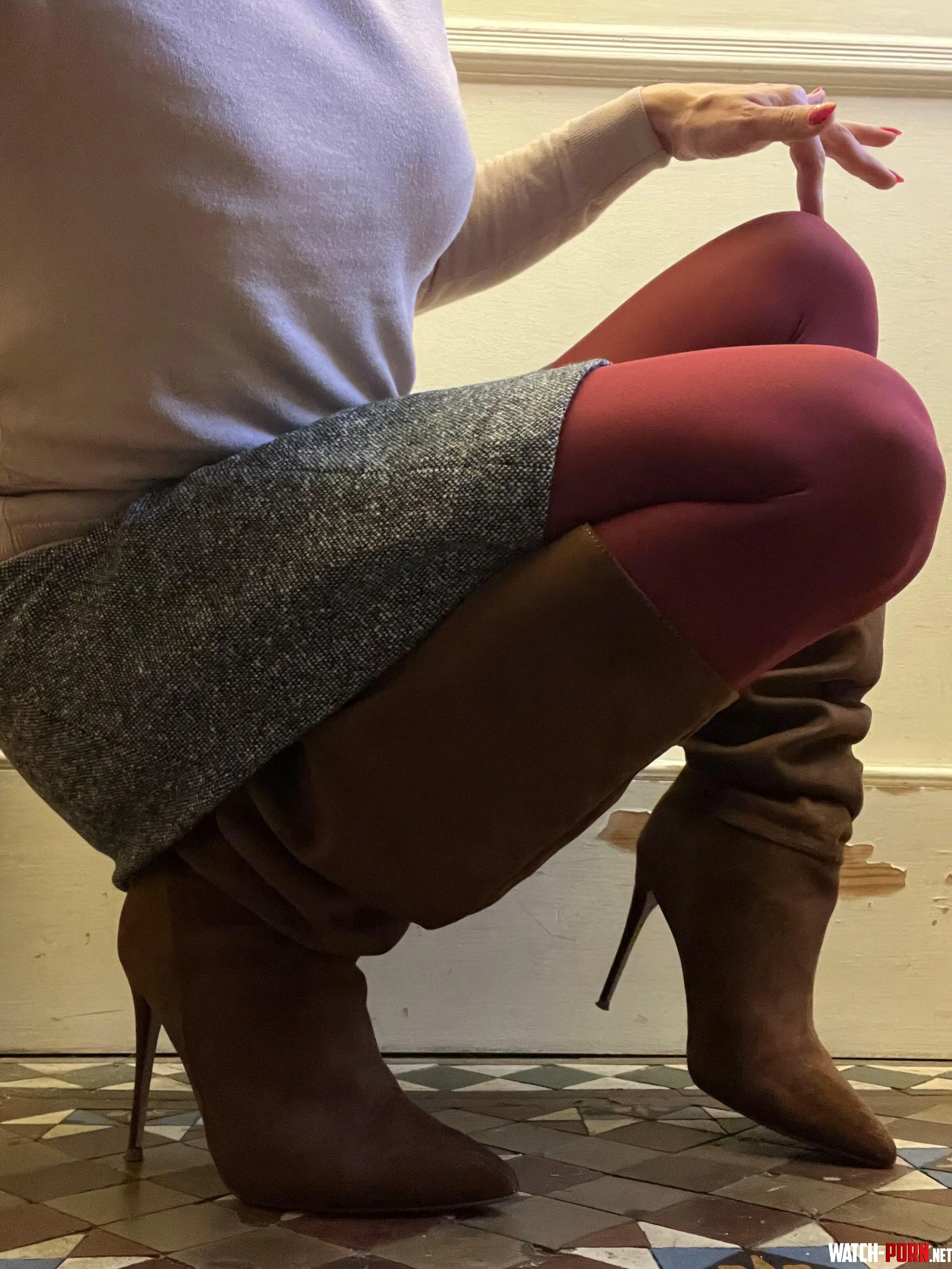 this is the time of the year for lovely suede knee high boots by MalinaWhispers