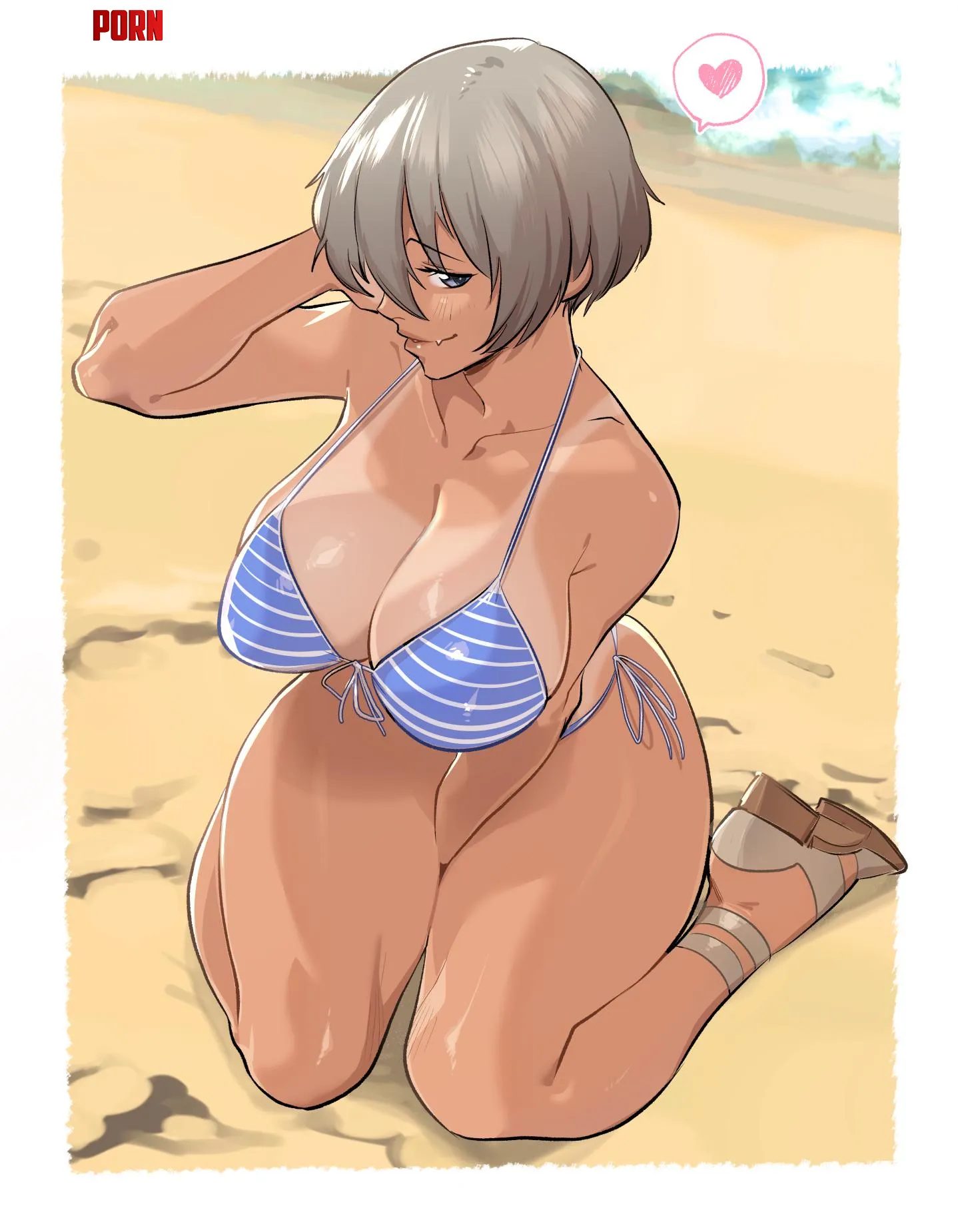 Uzaki on the beach (kukumomo) [uzaki-chan wa asobitai!] by Da_Darius