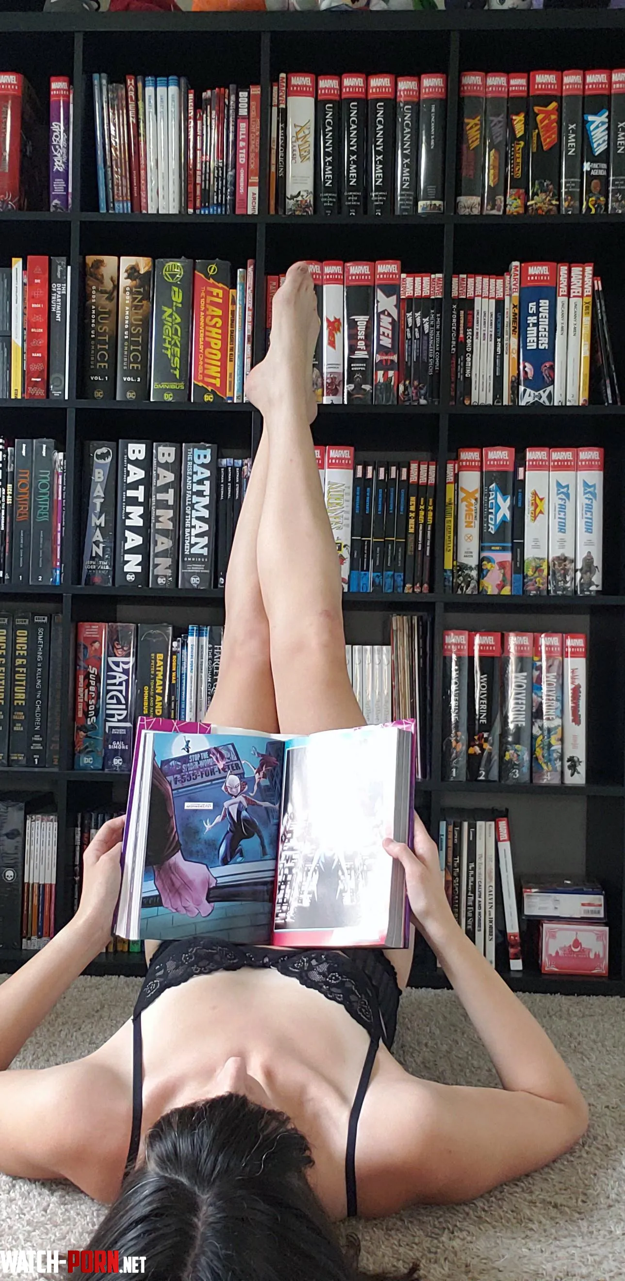 Reading in This Position Really Makes Me FEEL Like Spider-Gwen [F] by WrenNocturna