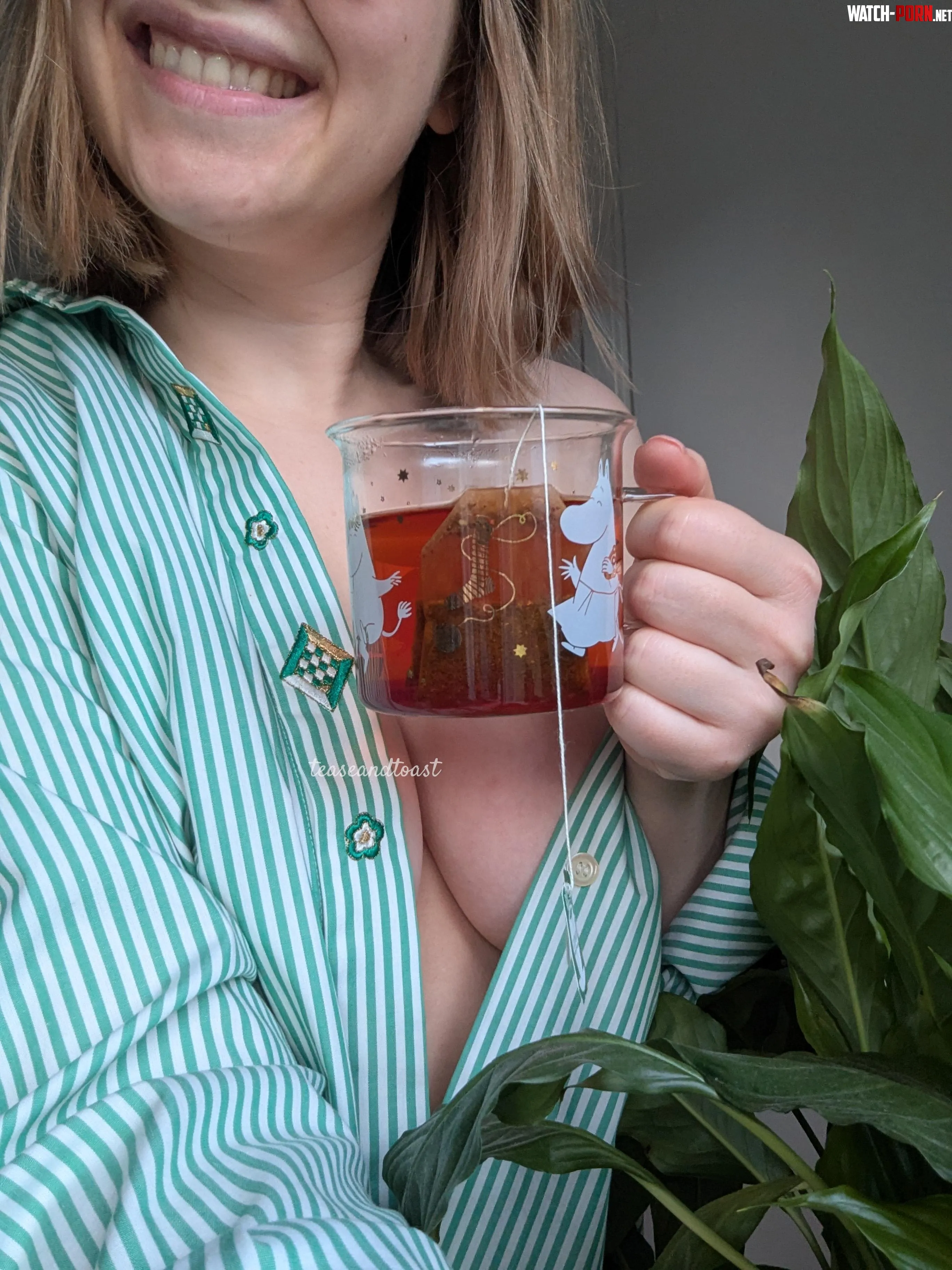 A cup of tea with cleavage by Teaseandtoast