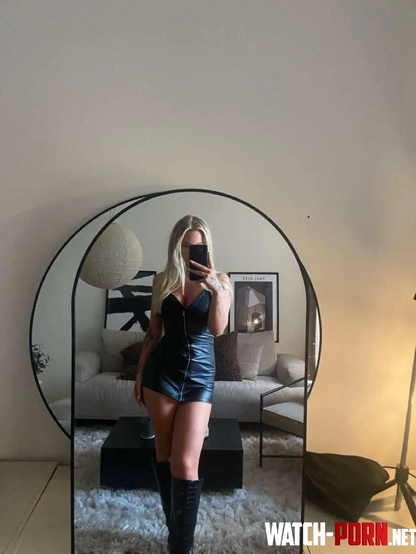 leather dress is the hottest you can wear! by Substantial-Scale128