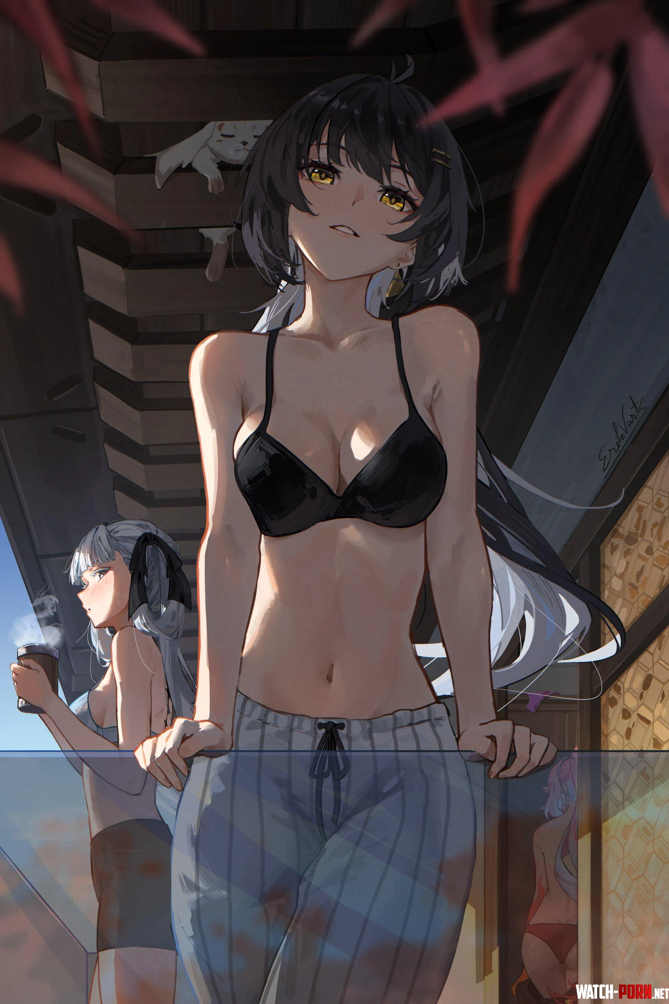 Mornings with Jinhsi, Rover and Changli (ErikVarts) [Wuthering Waves] by llamanatee