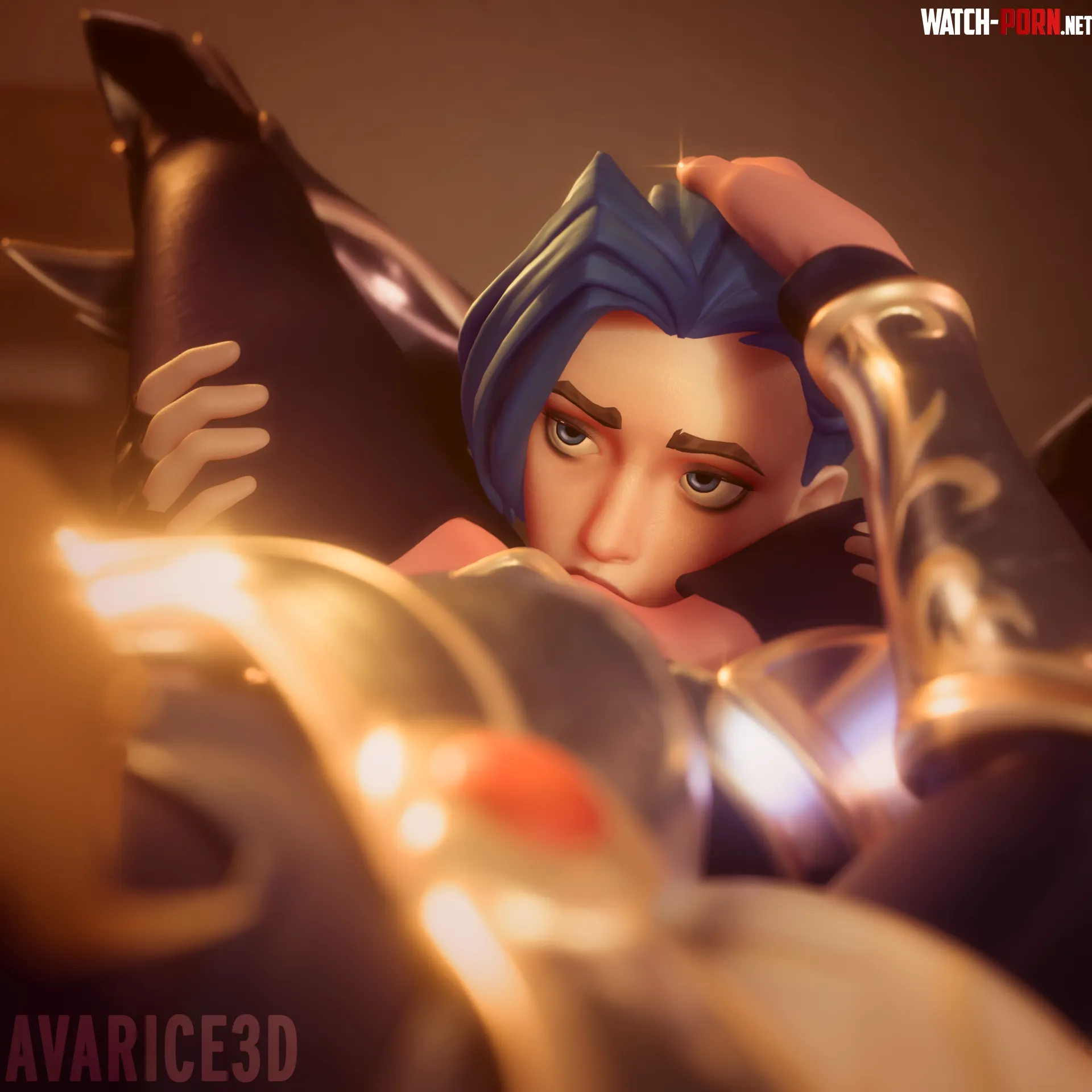 Jinx tastes Lux (Avarice3D) by Avarice3D