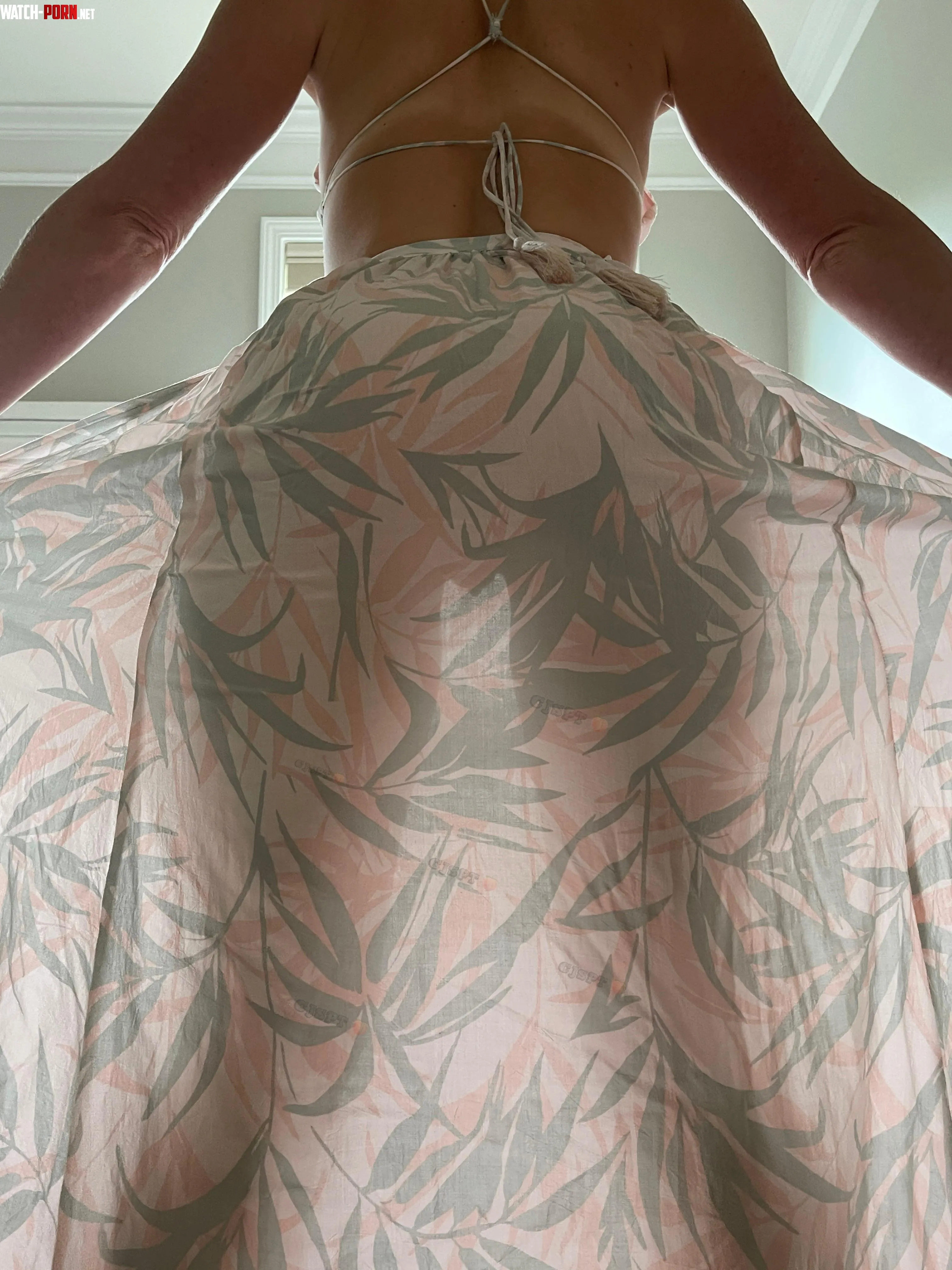 I bought this dress not knowing how see-through it was by cjspt