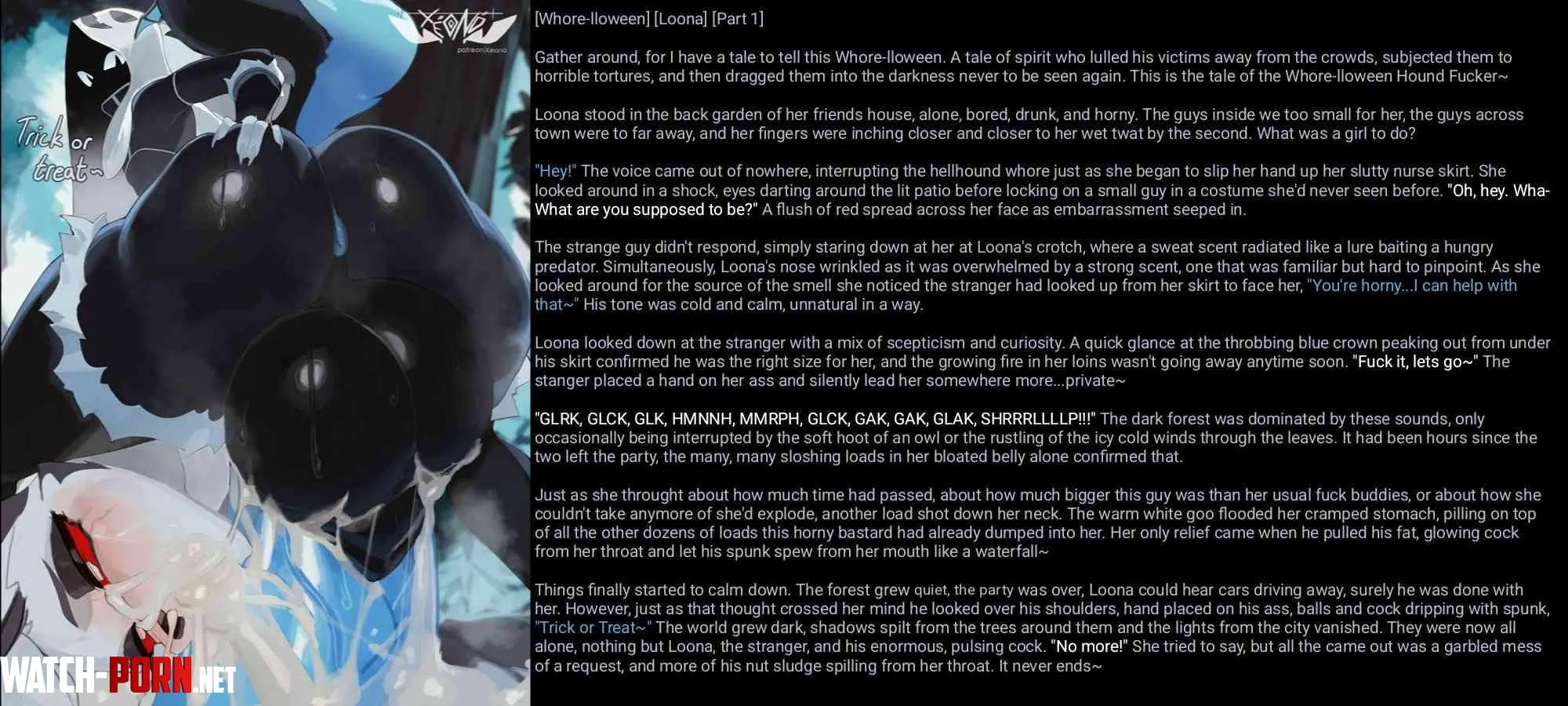 Whore-lloween [Loona][Part 1][FxM][Dub-con][Face Fuck][Rape](Artist: Xeono) by Unrivalled_Coconuts