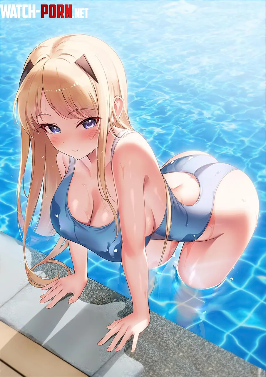 Kirishima Rain smiles after morning swimming exercise [Baldr Sky] (Shirosaba) by ecchi_neko