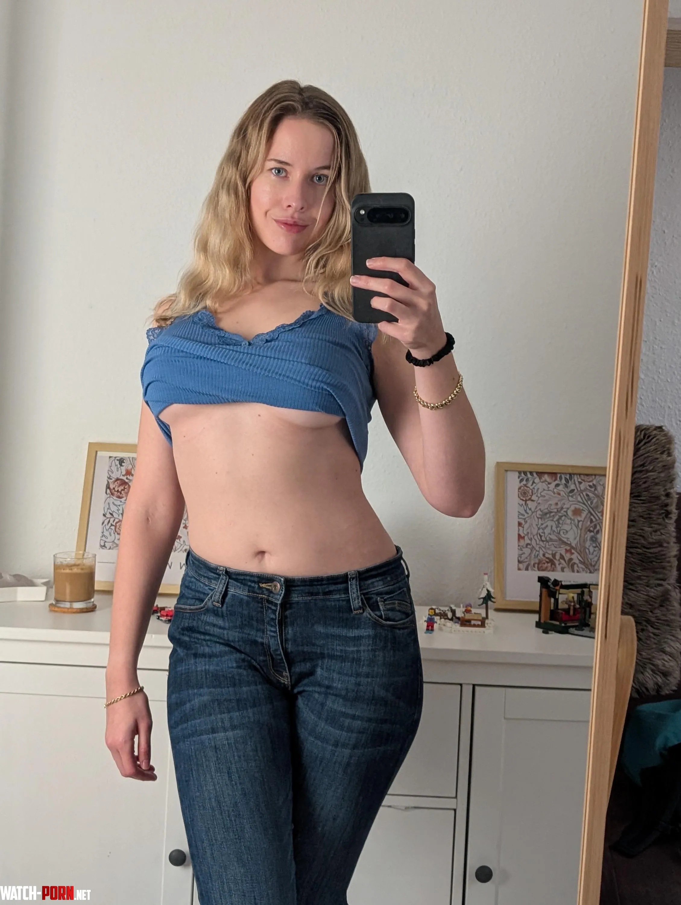 Blue jeans, blue shirt by naturalgirl_mel