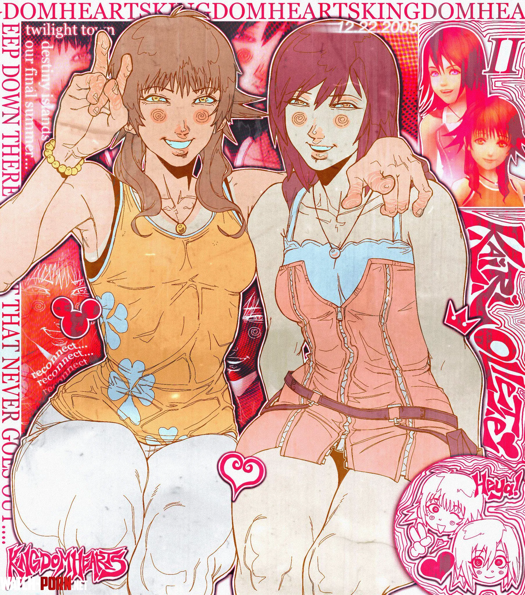 Olette and kairi [kingdom hearts] (nyoolie) by Sakurabestshoto