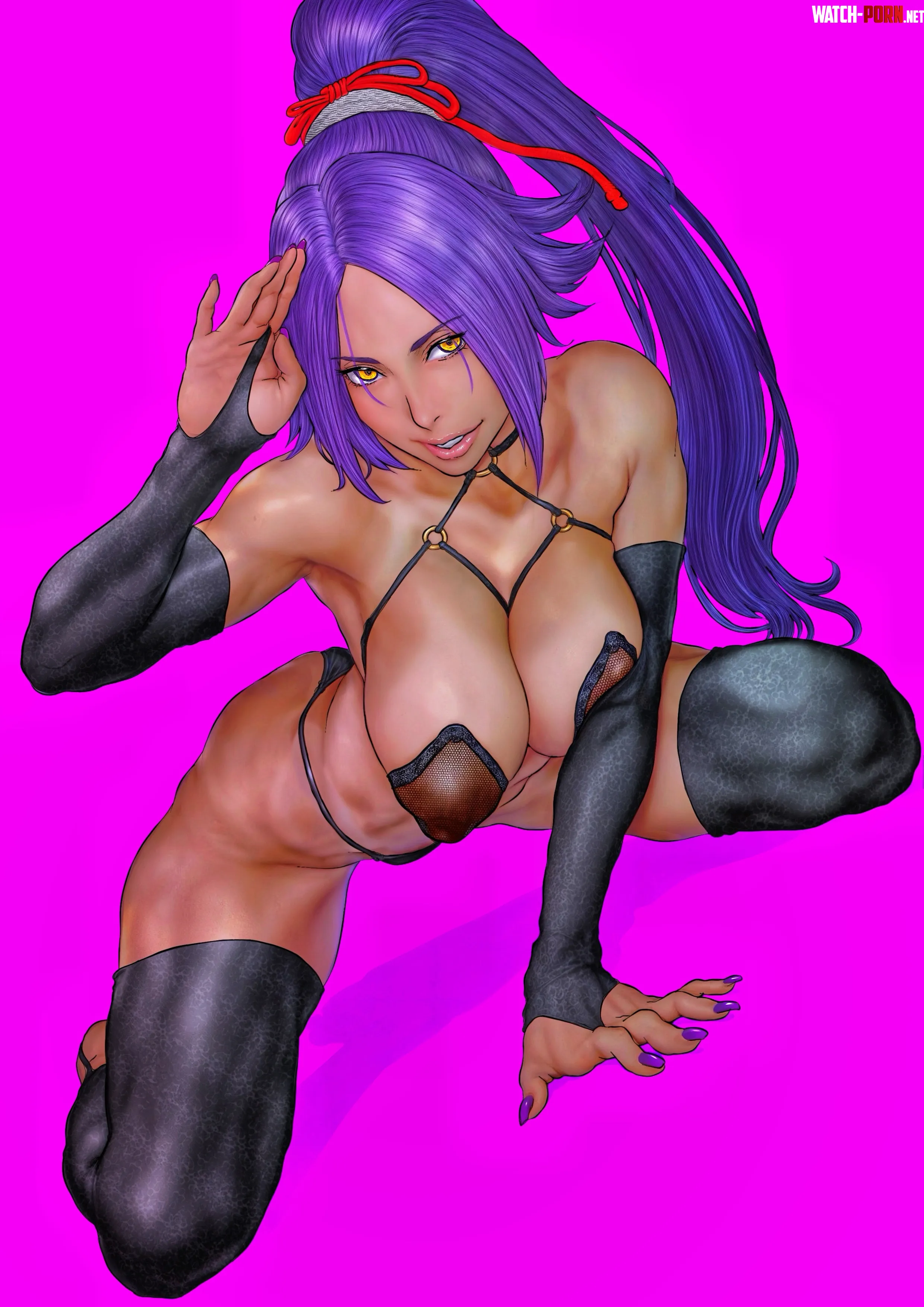 Yoruichi in lingerie (琉煌) by Yamada_horny