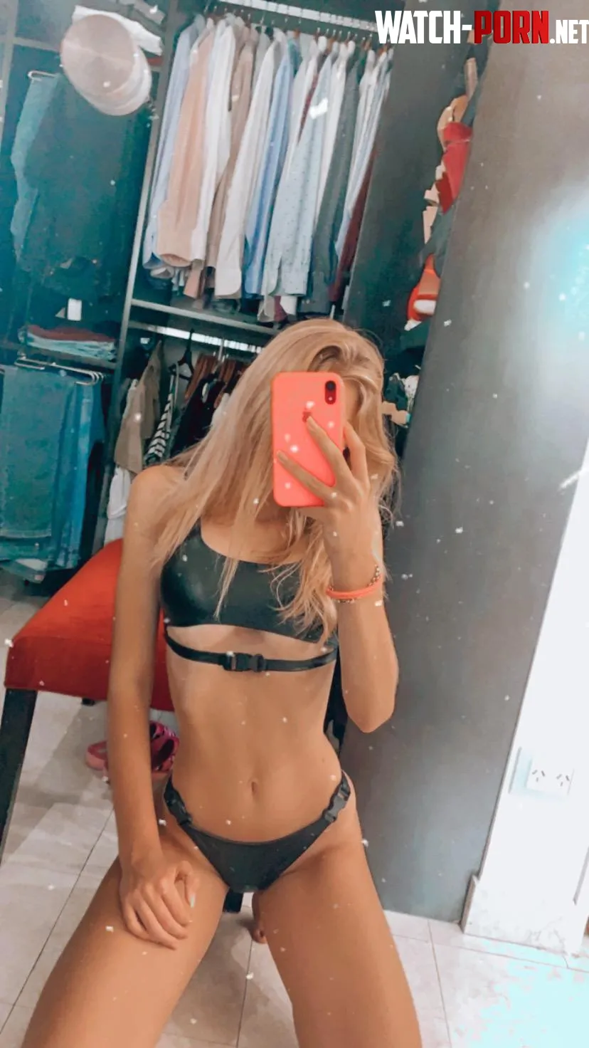 tall blonde in a bikini looking way too inviting for a public beach by NovaPaintss