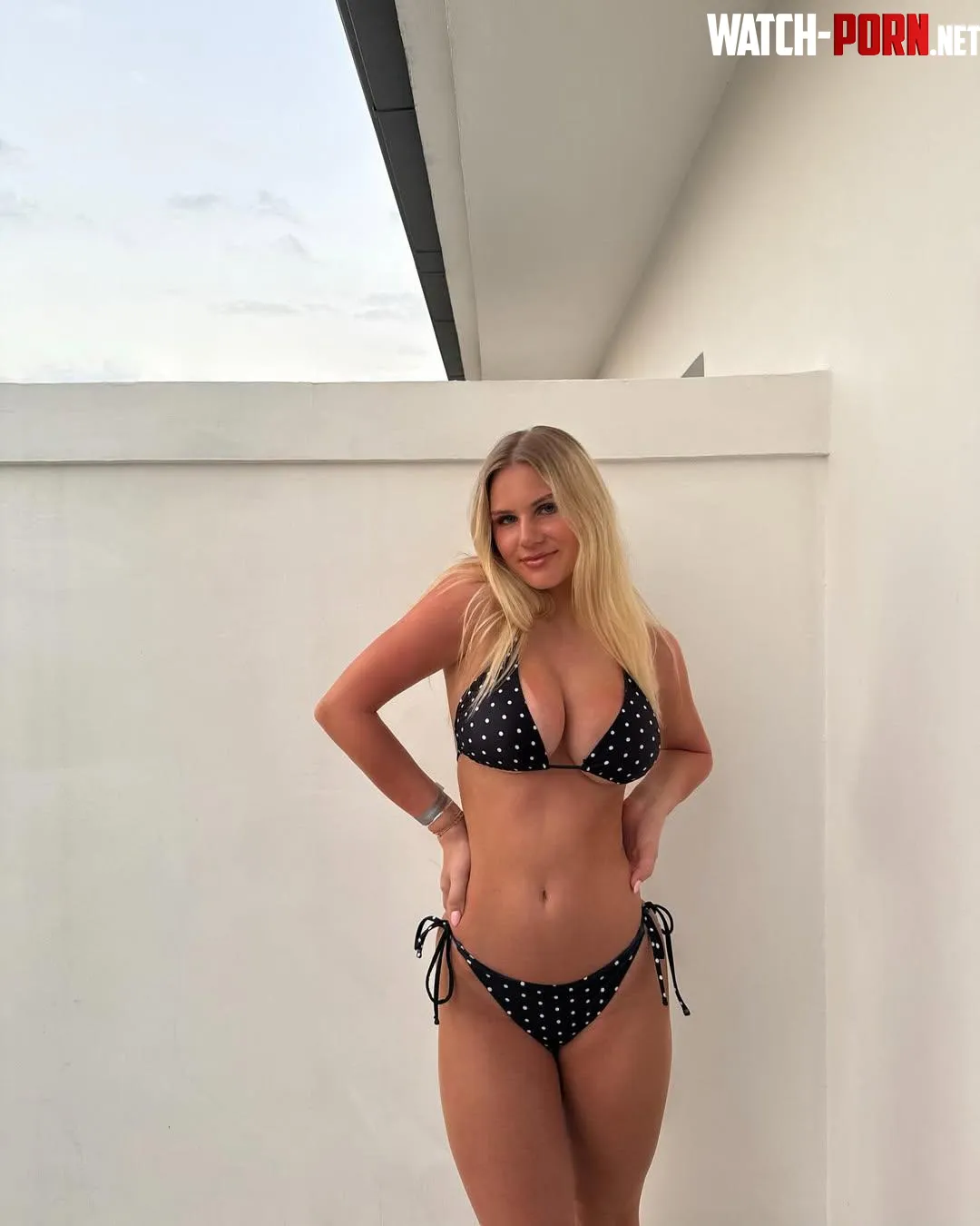 Black polka-dot bikini by _A_I_C_