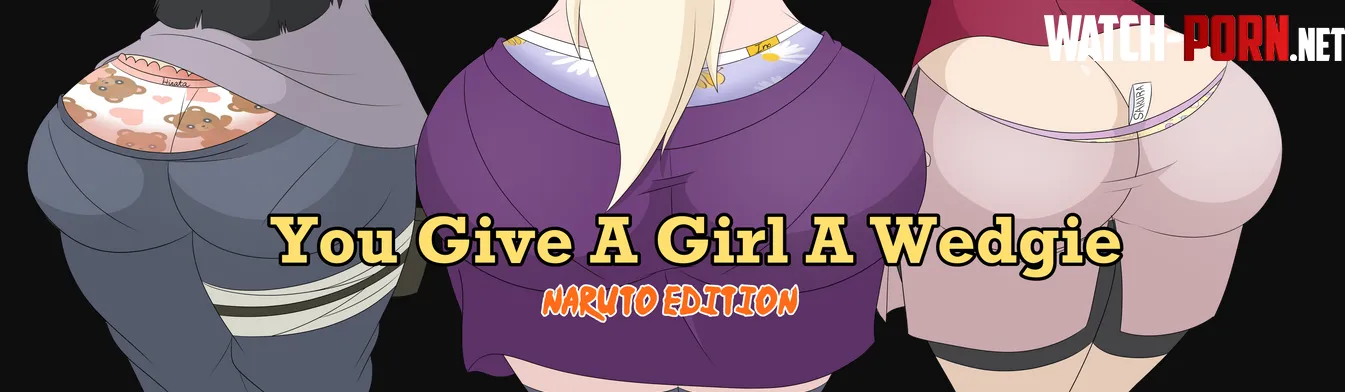 sakura hinata ino leaving her panties peeking out by Fair_Championship471