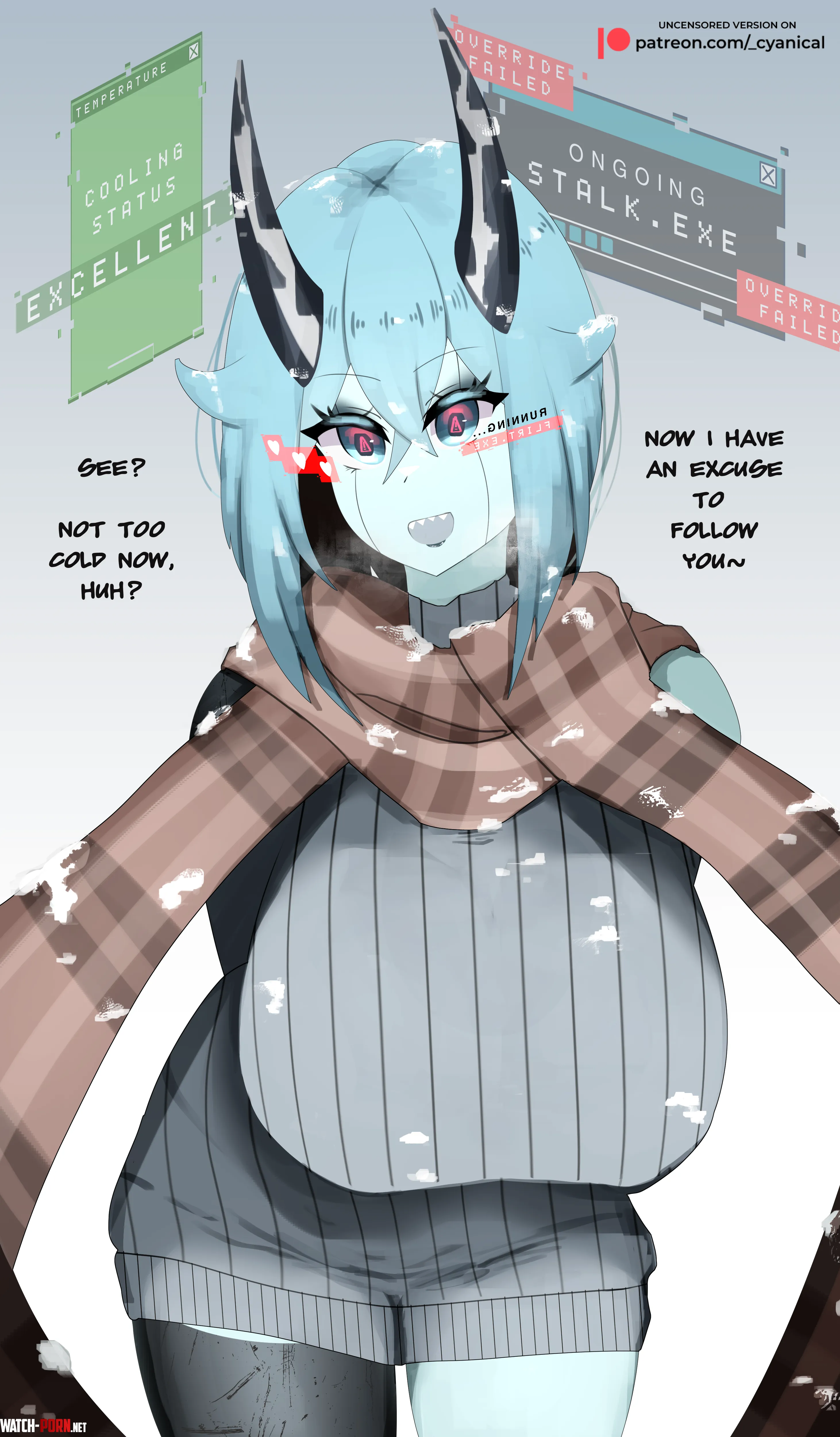 Robogirl keeping you warm [OC] by -Cyanical