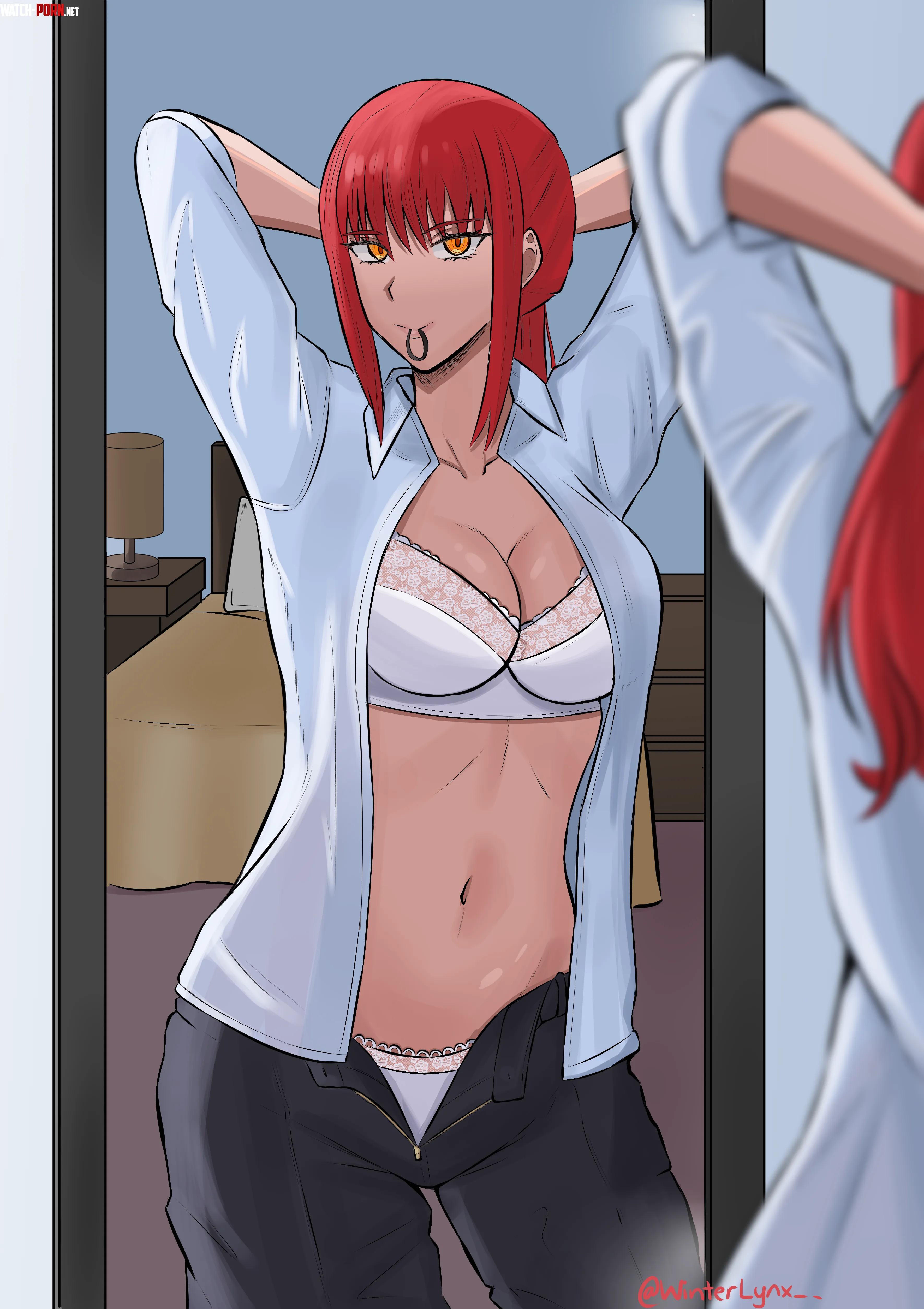 Makima in the morning (WinterLynx__) [Chainsaw Man] by Winter_KitsuneArt