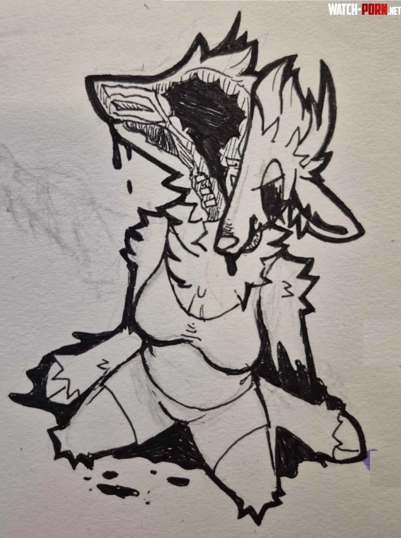 Split, oc [body horror warning] by WheatBreaddd