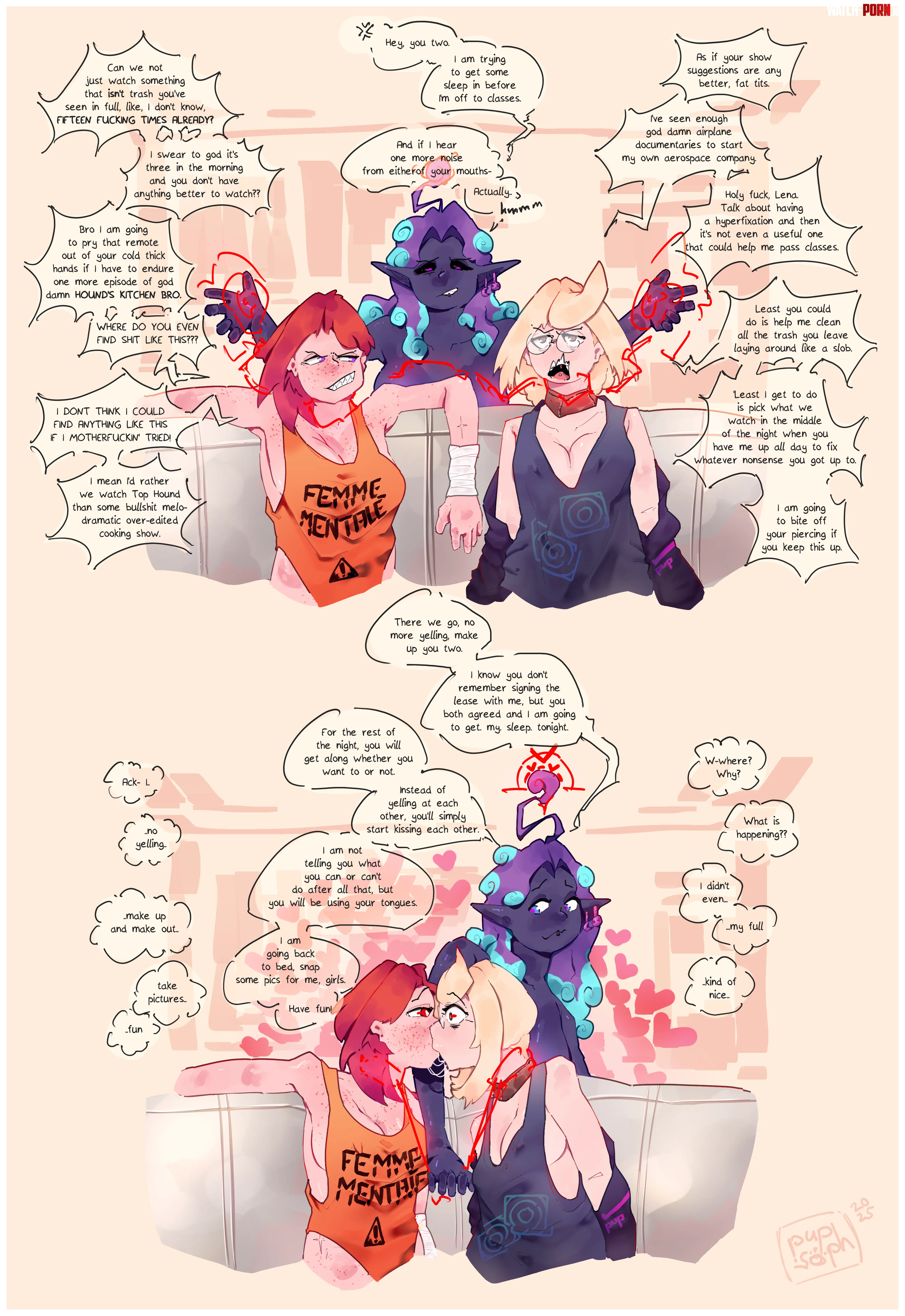 what are roomies for amirite? (OC) (pupsoph) by lewdsoph