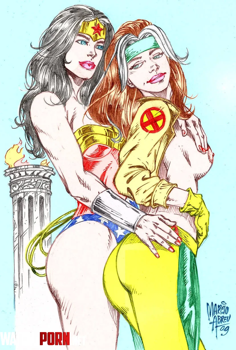 Rogue x Wonder Woman (Marcio Abreu) [DC, Marvel] by SiarX