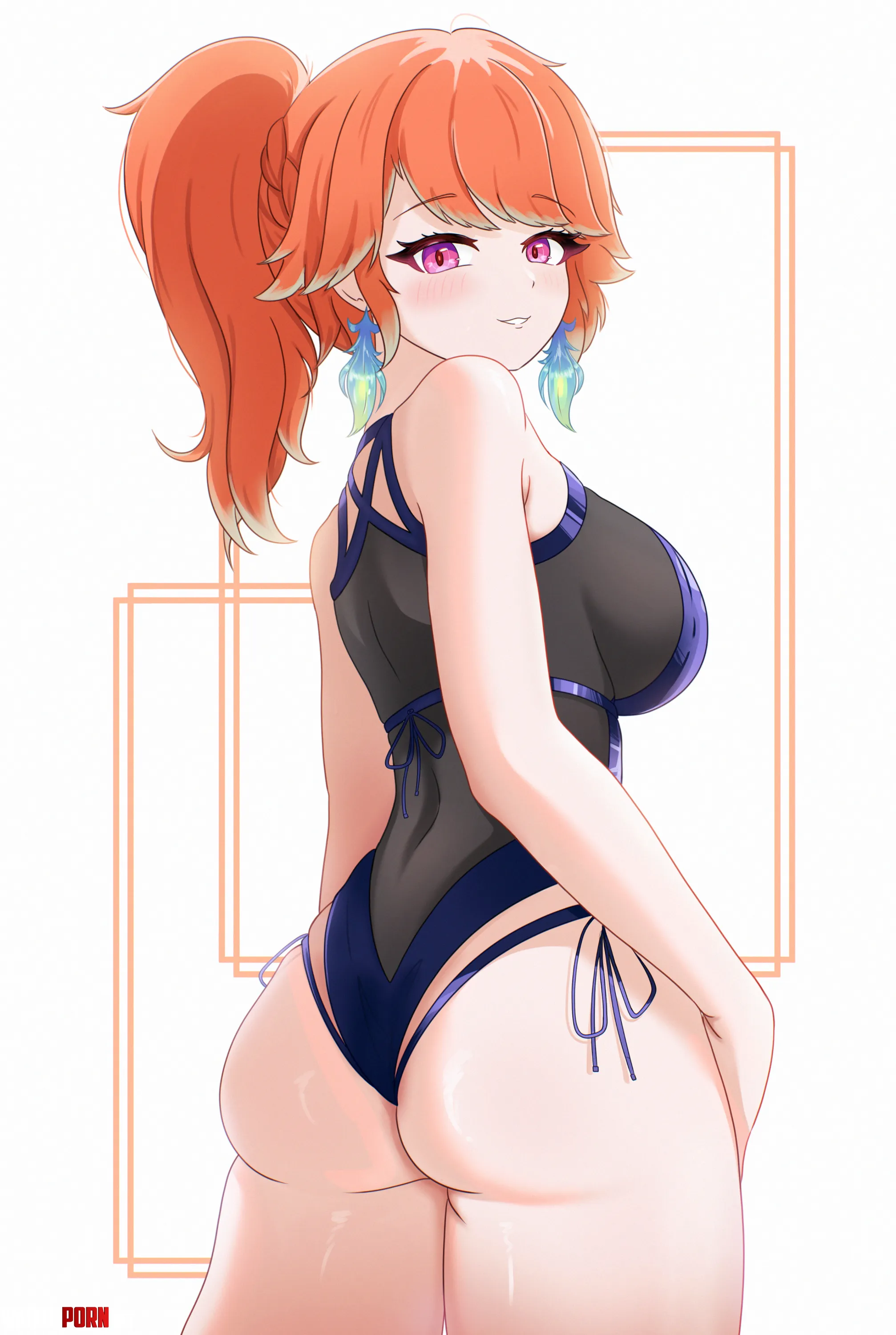 Kiara showing off her Perfume swimsuit (Orbsu) [Hololive] by dxt99