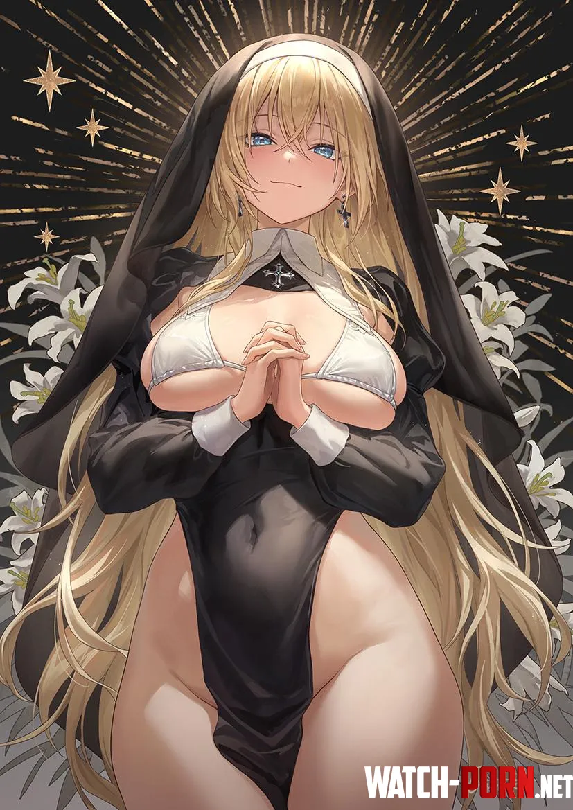 Blonde long hair and blue eyes sister (Guchico77) [Original] by elegantloveglimmer