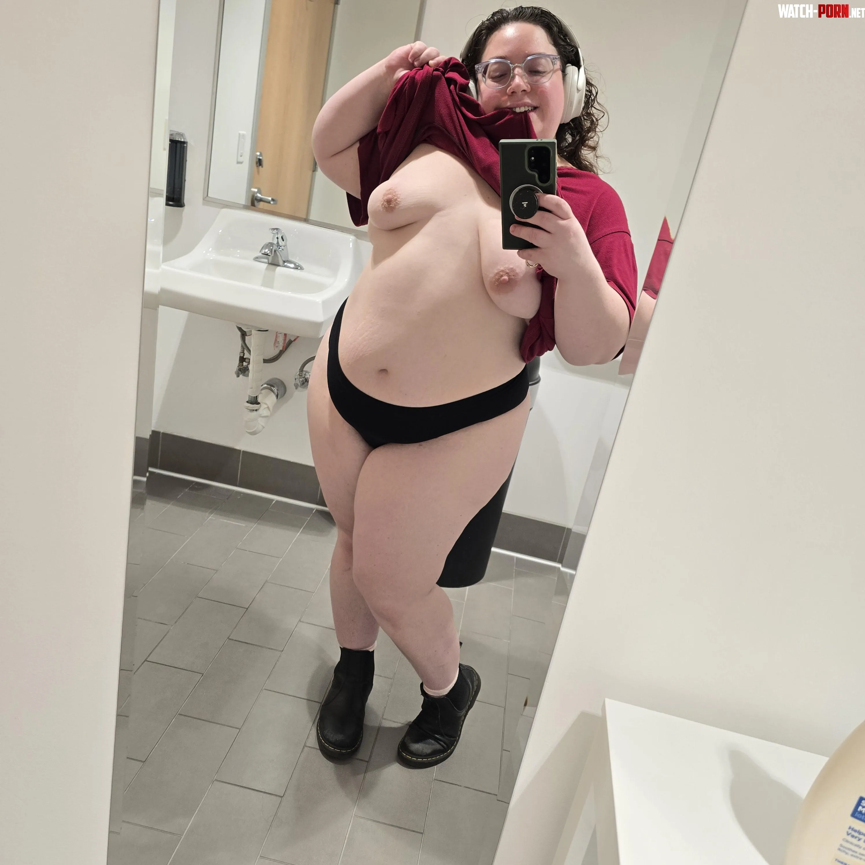 POV: You catch your chubby co worker flashing in the work bathroom by subtlyslutty