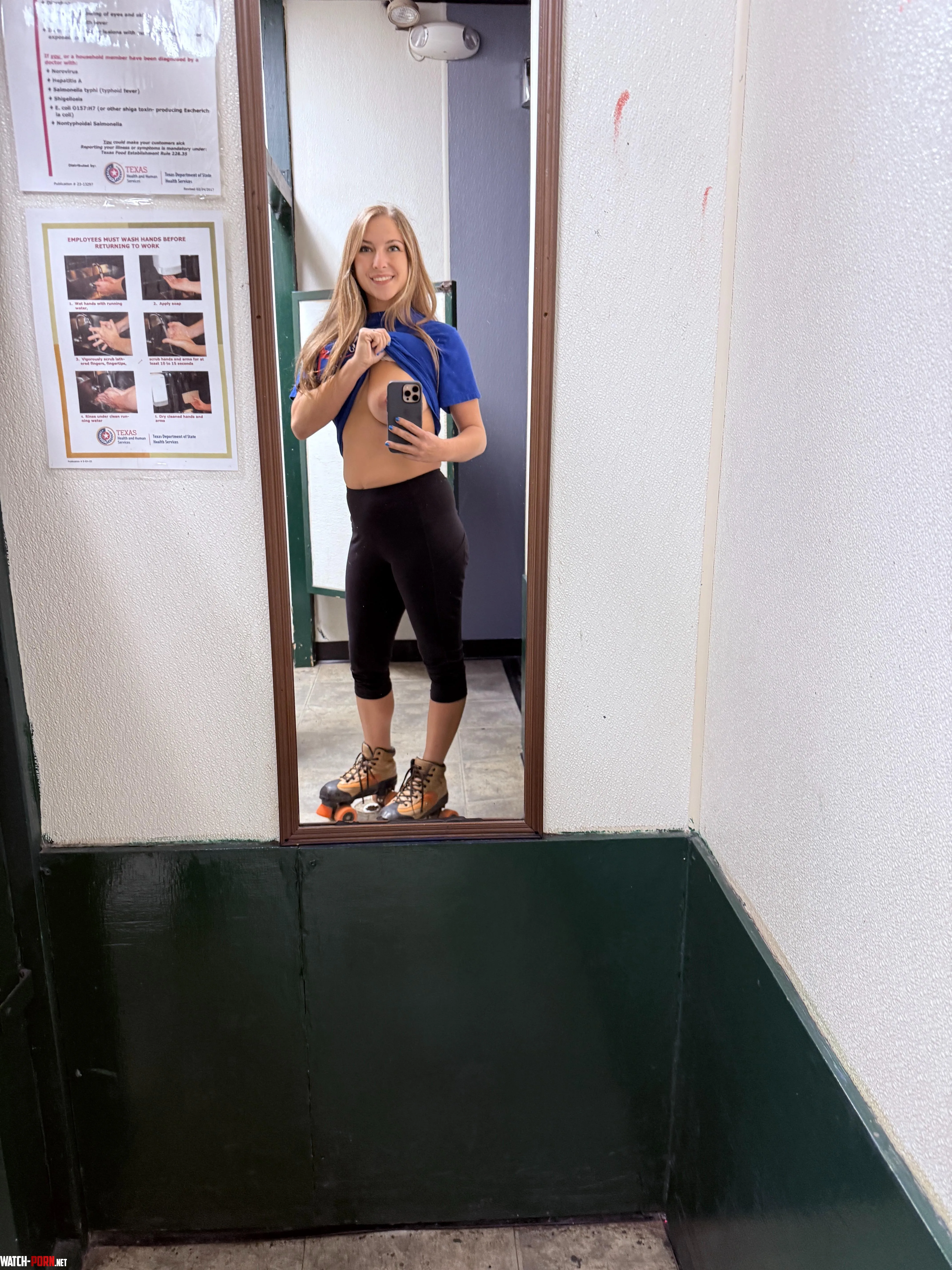 Skating rink mirror selfie by Sasha_jo94