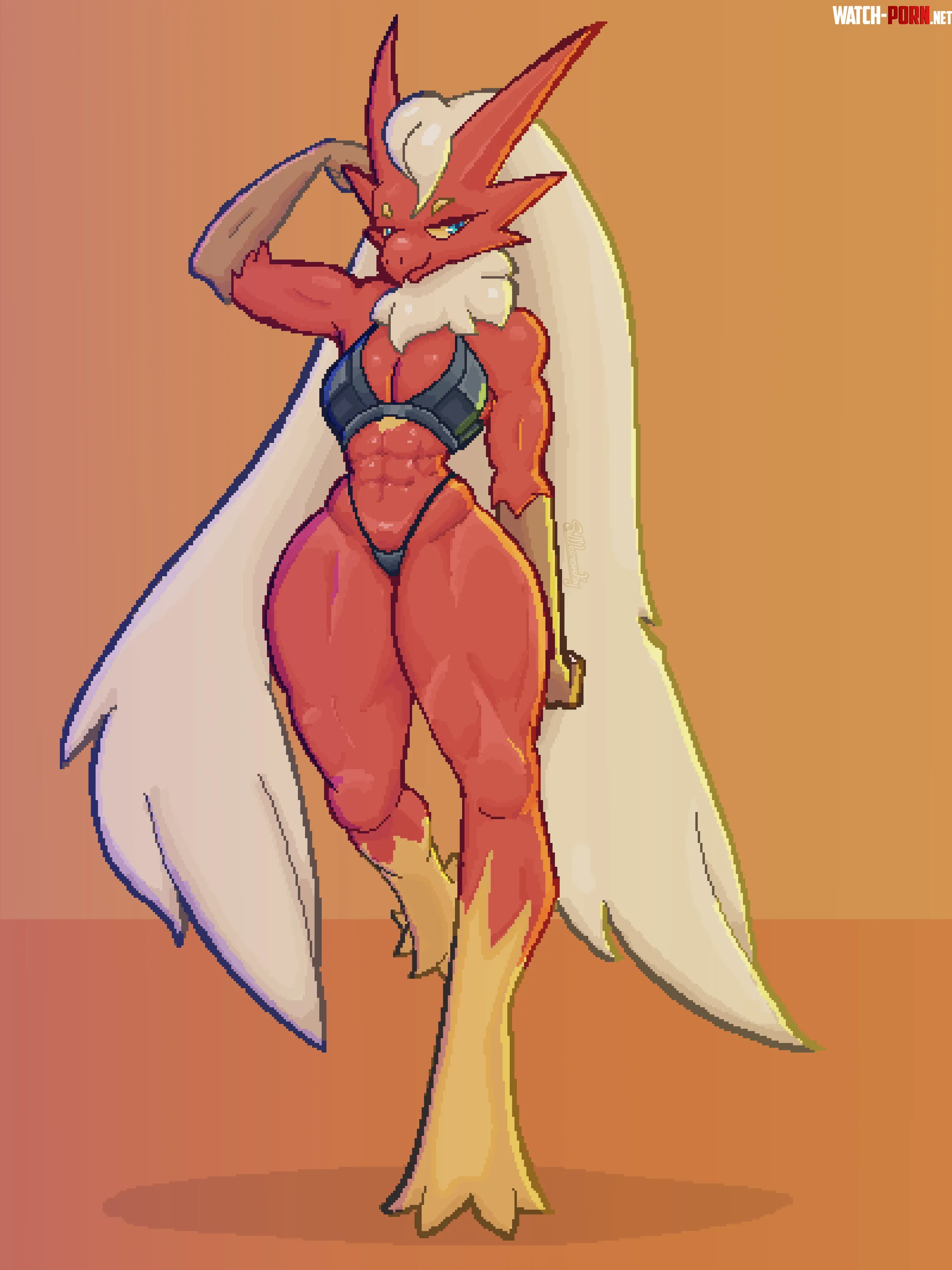 Absolutely Ripped Blaziken by SelfDestructiveKing