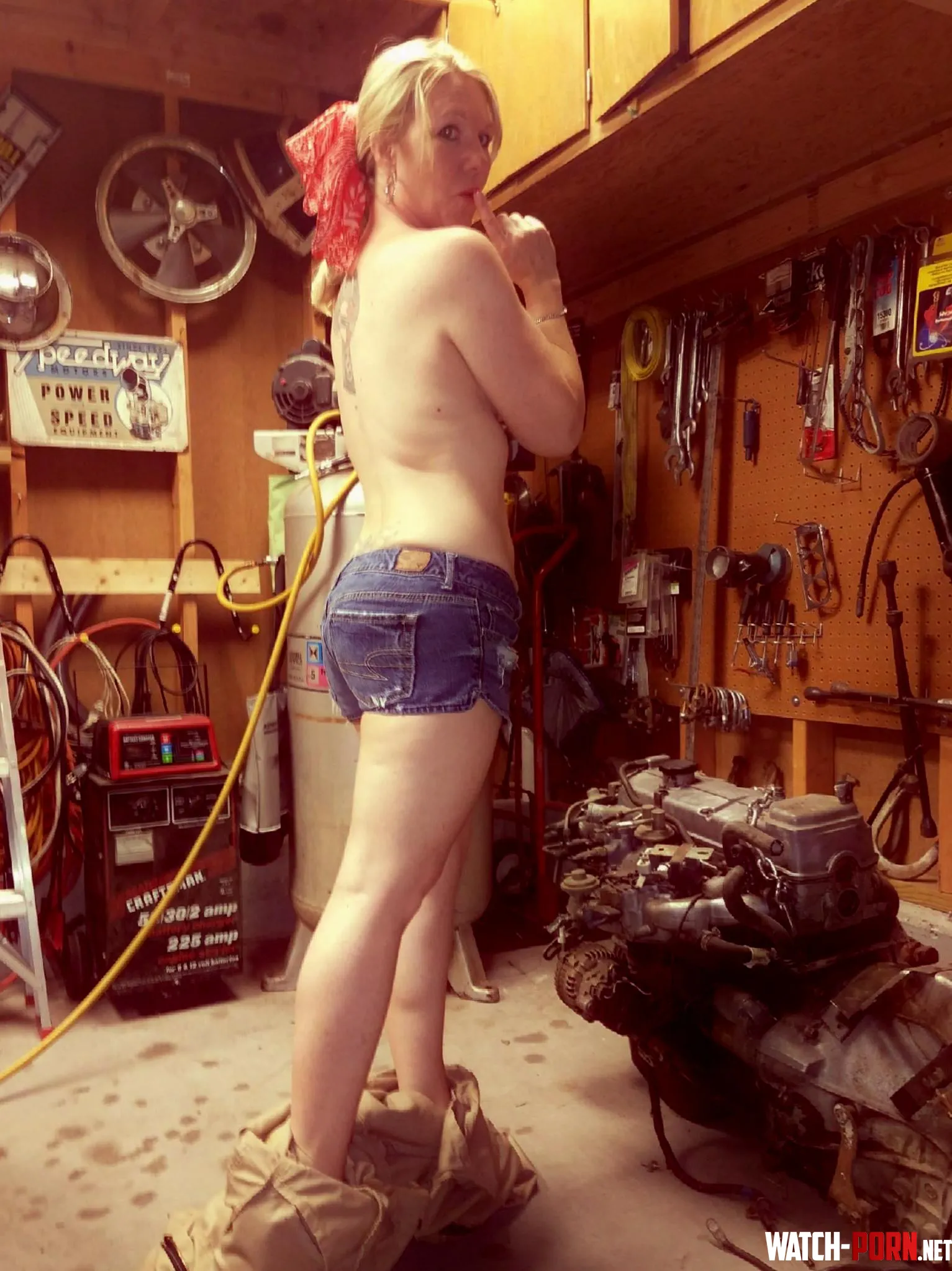 Posing in the workshop. by Possible-Zone904