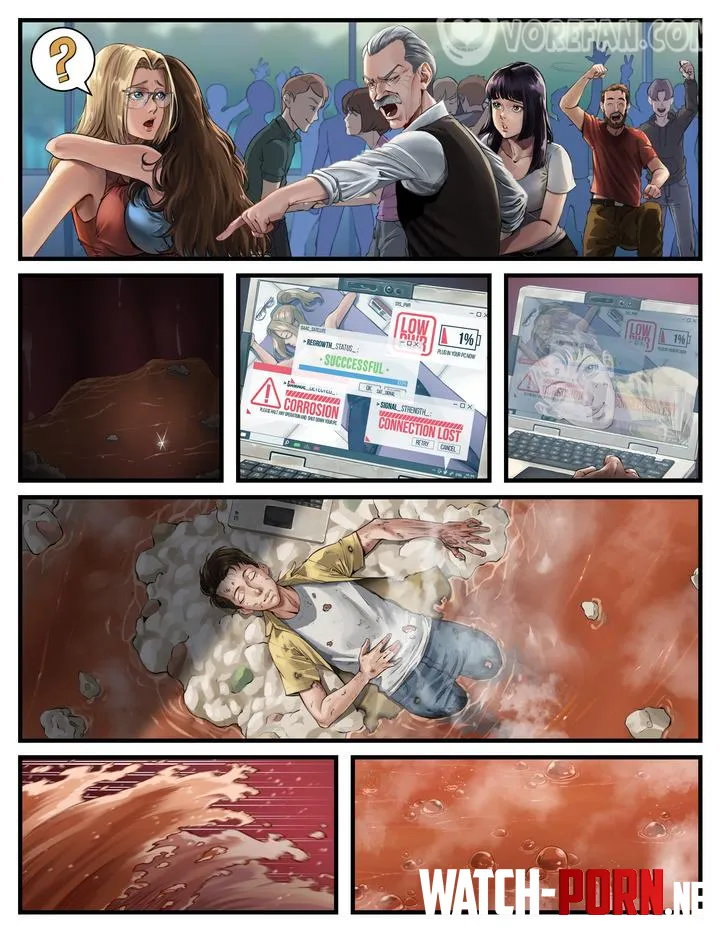 {comic} Ending As All Prey Must (Jieun)[giantess, shrinking, shrunken man, unaware, unaware vore, digestion] by Cezar_Nix