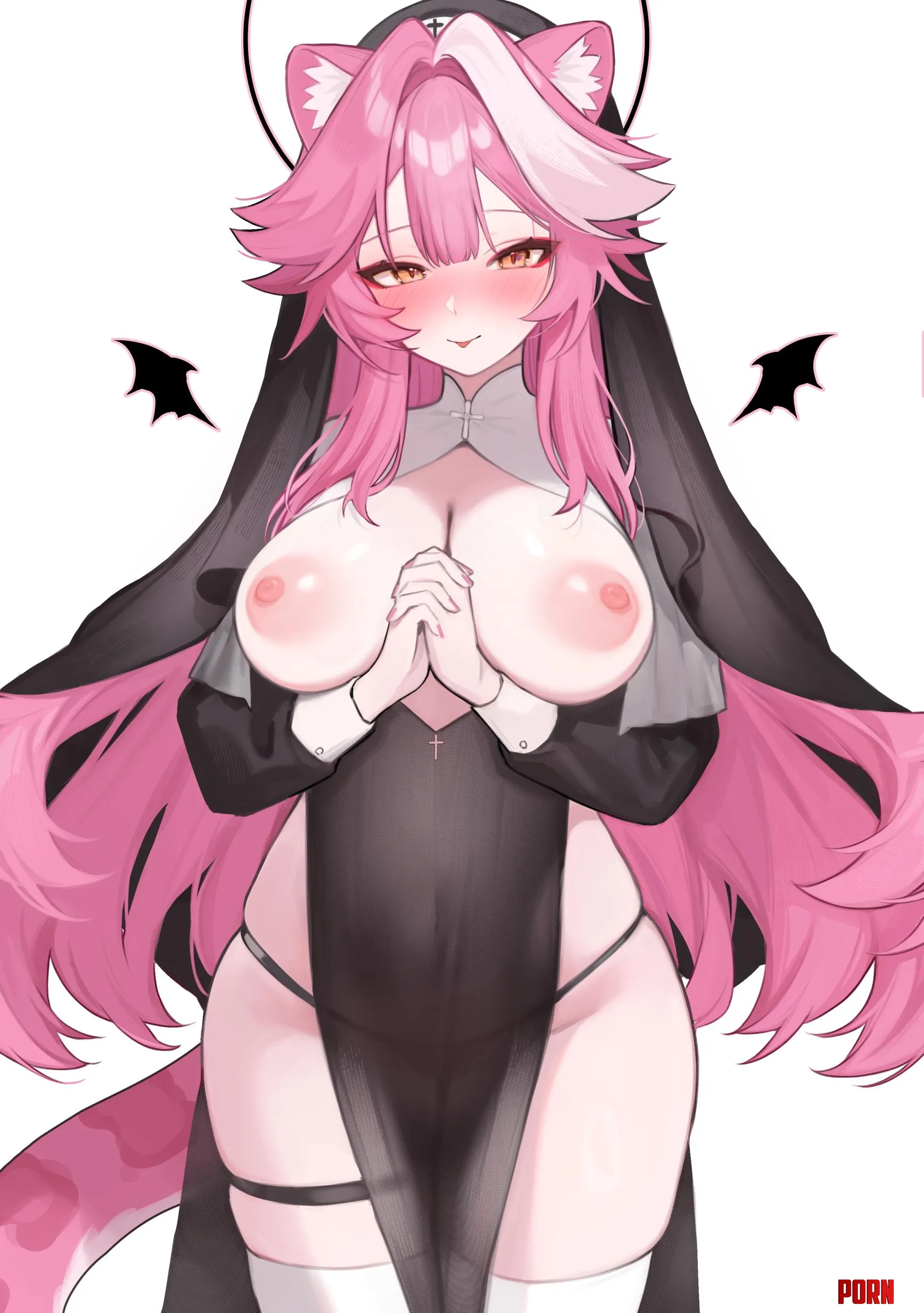 Raora Panthera in a nun dress (Hoshi Usagi) by NekoNyan34