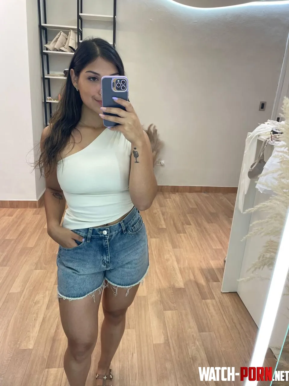 Busty in white by SoftnStacked