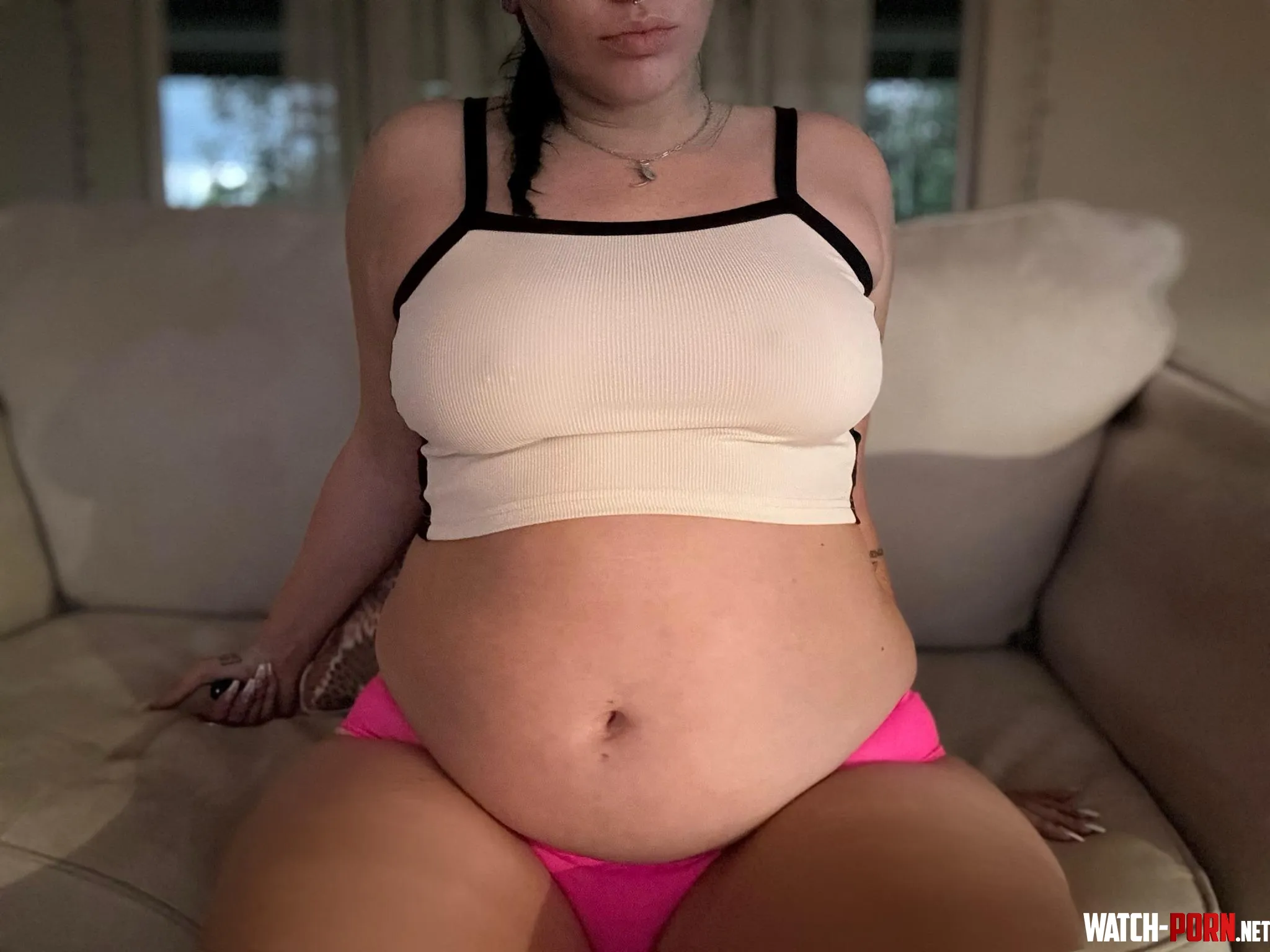 that moment when ur gut is so big it almost covers ur panties 🫣 by bellissimobelly