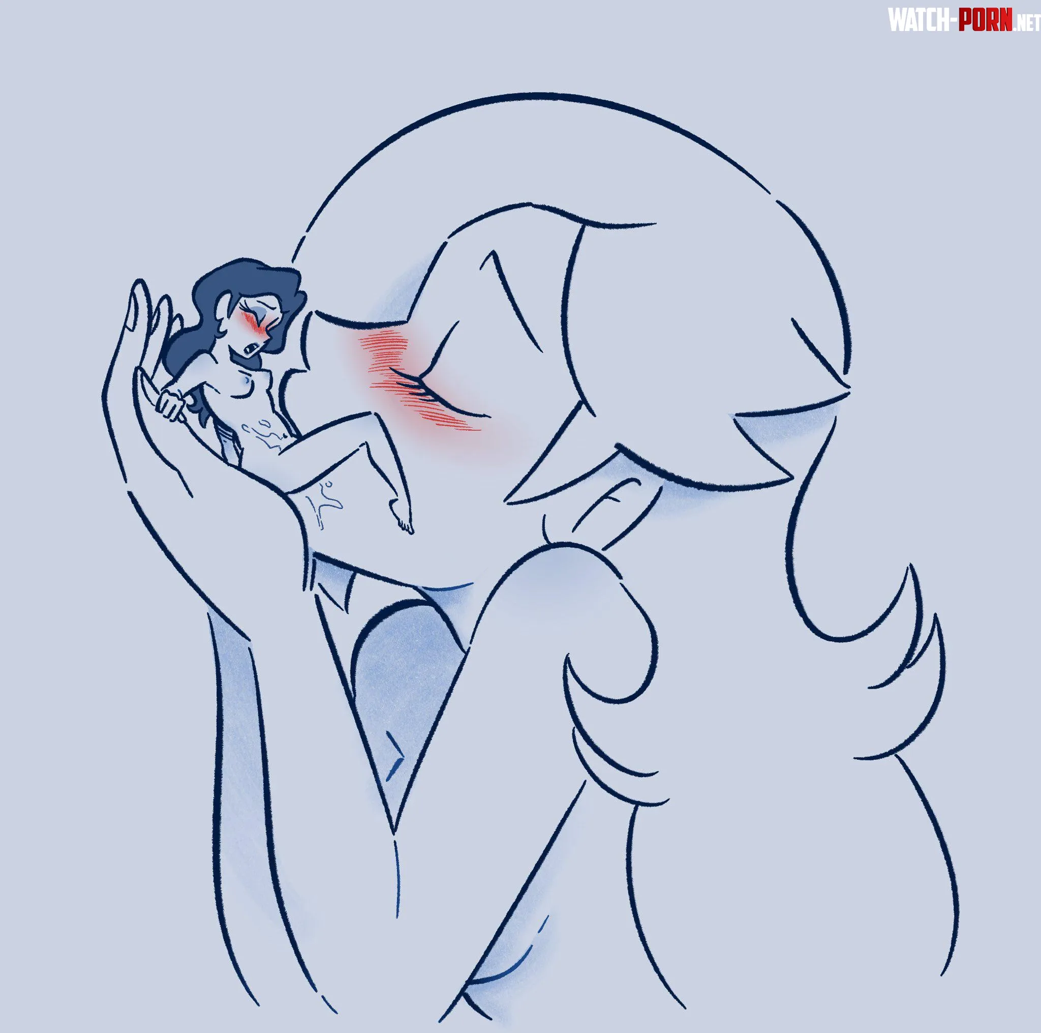 {discussion} Is there a vore comic where a tiny gets eaten out like this before getting eaten? by ___MGG5___