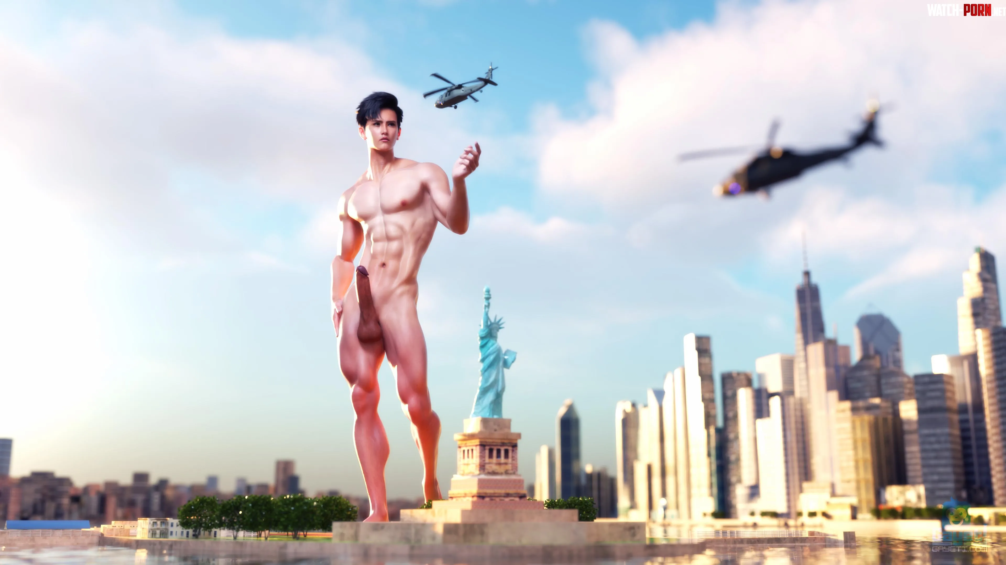 Giant rice in New York, for Ryouko ^^ (Artist: Unikorn) by Unikorn10128168