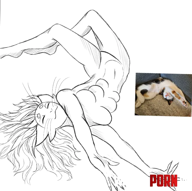 Alien and Earth cats share habits. (by me) by Ok_Seesaw_2946