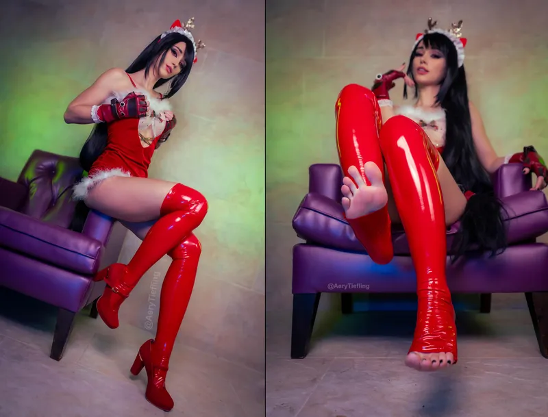 Thumbnail Christmas Tifa's Feet: A Festive Rule34Feet Celebration by AeryKorvair