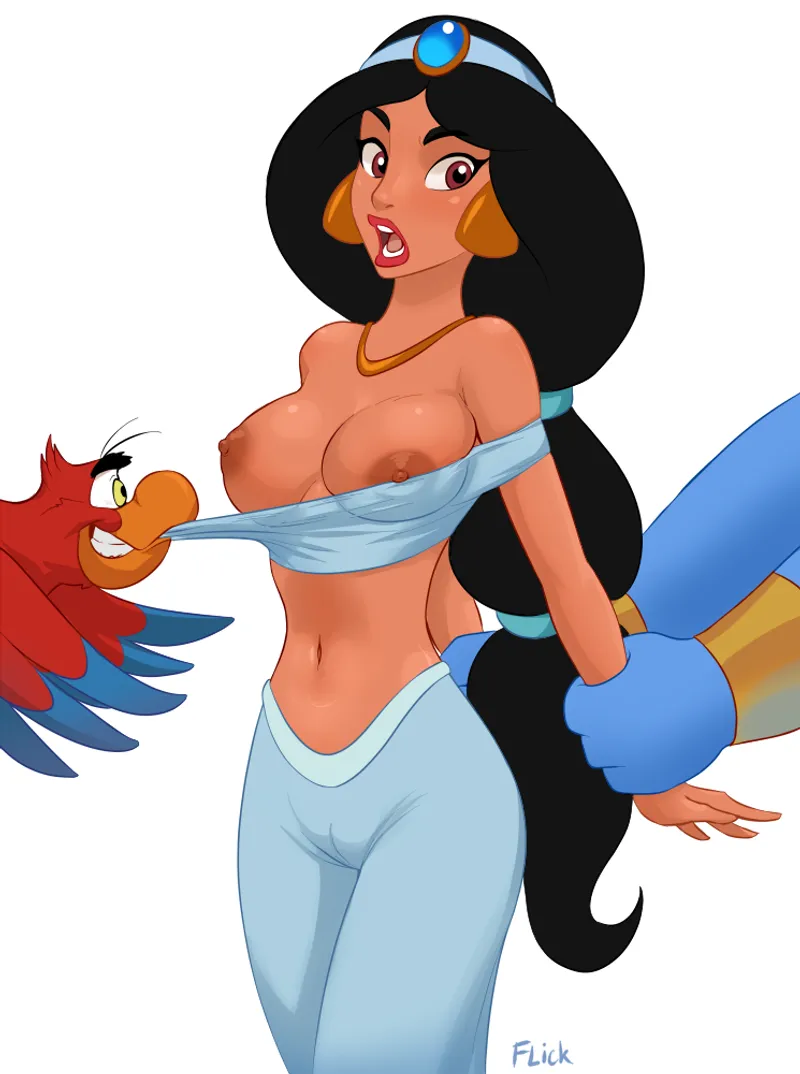 Thumbnail Iago and The Genie’s Fun with Princess Jasmine (Flick) [Aladdin] by Working_Welder_1751 | disneyporn