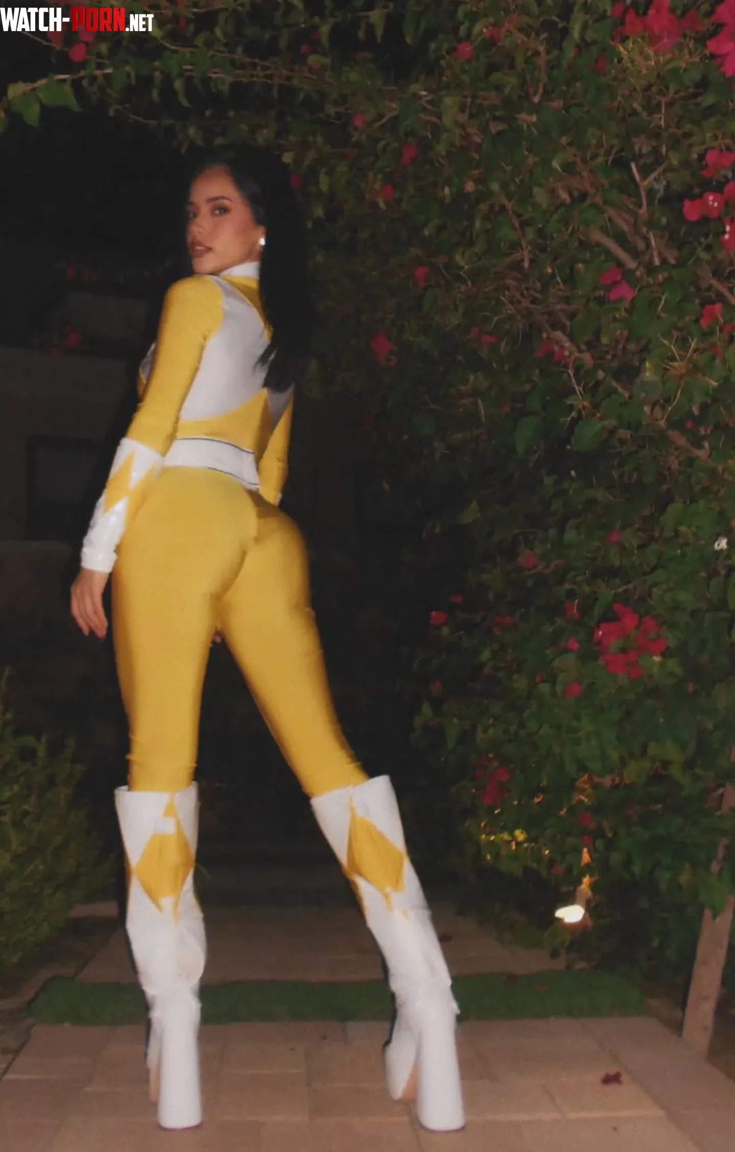 Becky G as Yellow Ranger by jacksteve2000