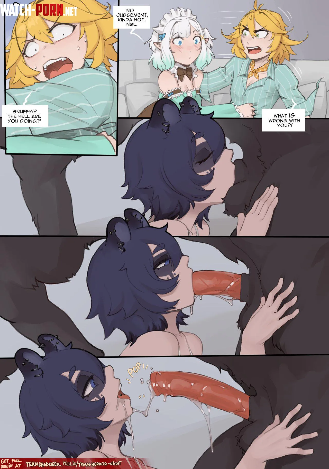 helping out a fellow monster (ArbuzBudesh) by CollaredFoxboy