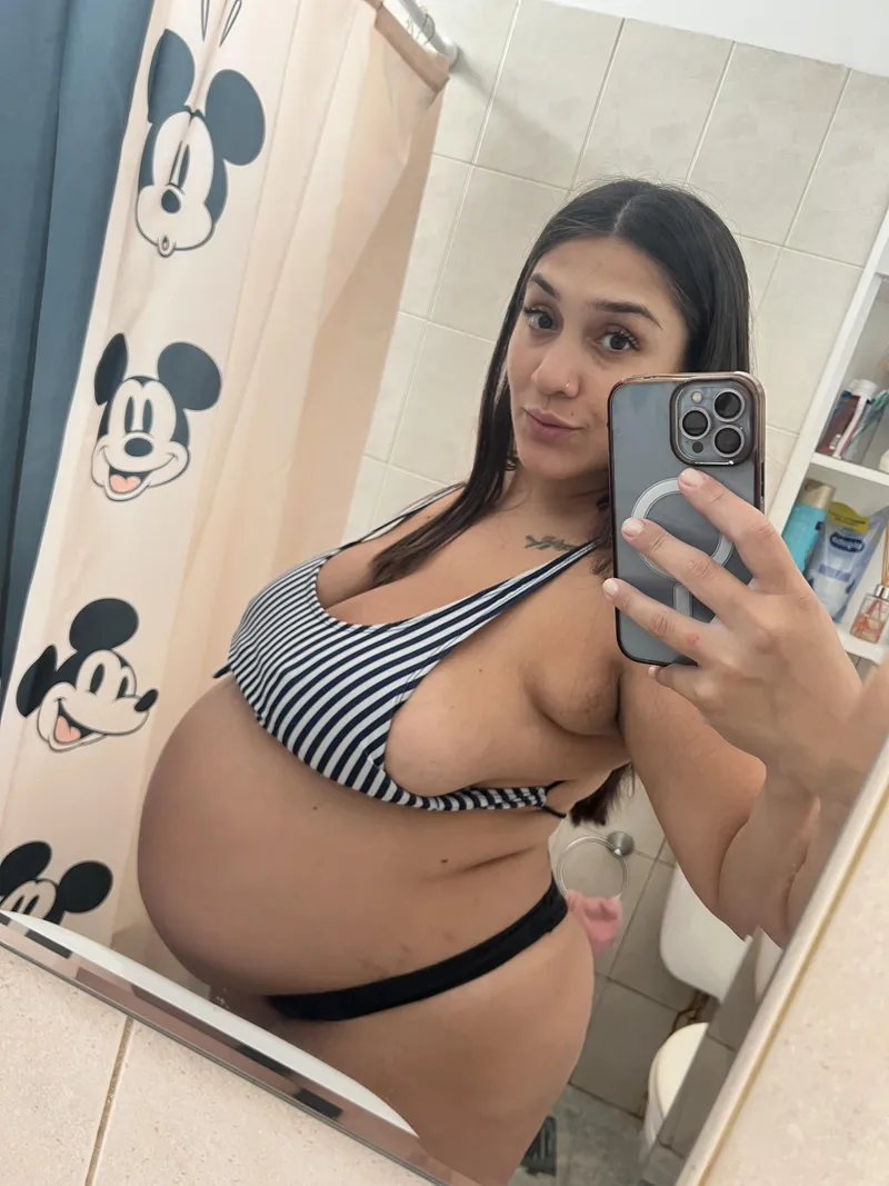 Thumbnail i stare at the mirror and can’t stop touching my pregnant curves by Mommyvipp