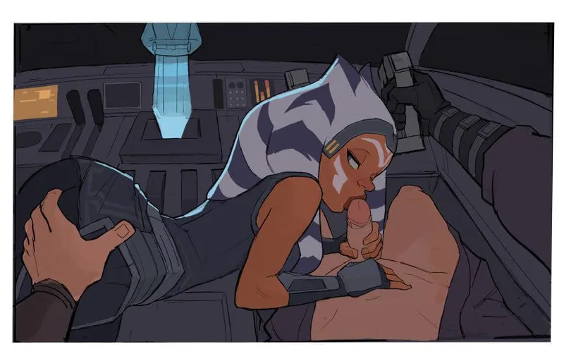Thumbnail Ahsoka and Anakin between missions (amugea) [Star Wars] by stormykissling