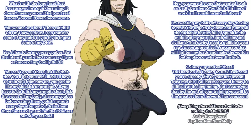 Thumbnail A Hero's Sweatrag Apprentice [Futadom][MHA][Filthy][Cock Worship][Rimming][Hairy][Unwashed][Manipulation][Artist: Honeybread] by Sombraros