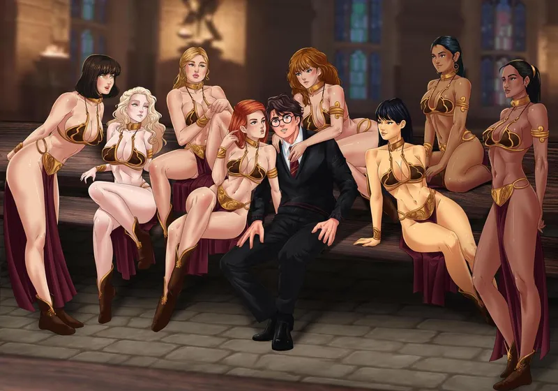 Thumbnail Harry Potter Slavegirls (commissioned by me, art by Amenoosa) by Expert-Ad-2253