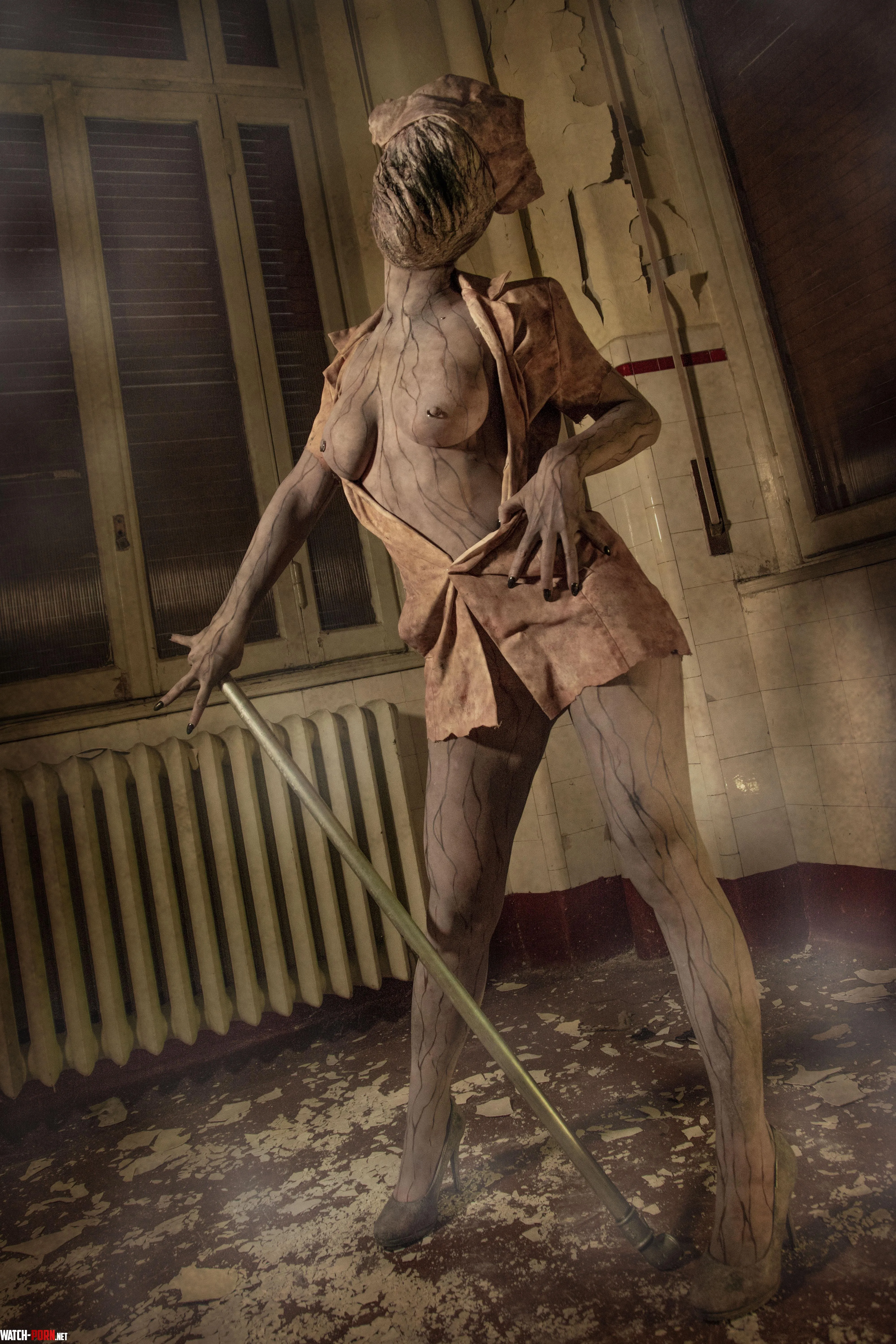 Dangerous-looking nude Nurse from Silent Hill (Shiroktsne) by Shirokitsunegf
