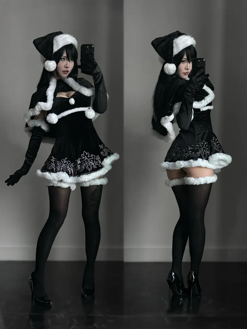 Thumbnail Dystorra's 2b Christmas Edition - Captivating Cosplay Showcase