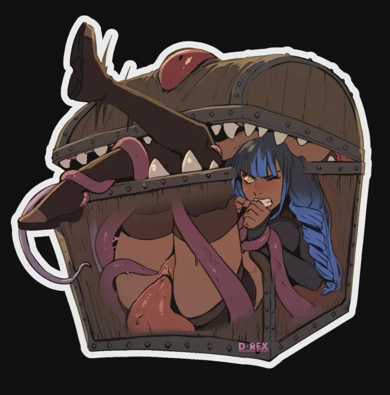 Thumbnail Trapped Inside the Monster Treasure - a StuckHentai Mystery